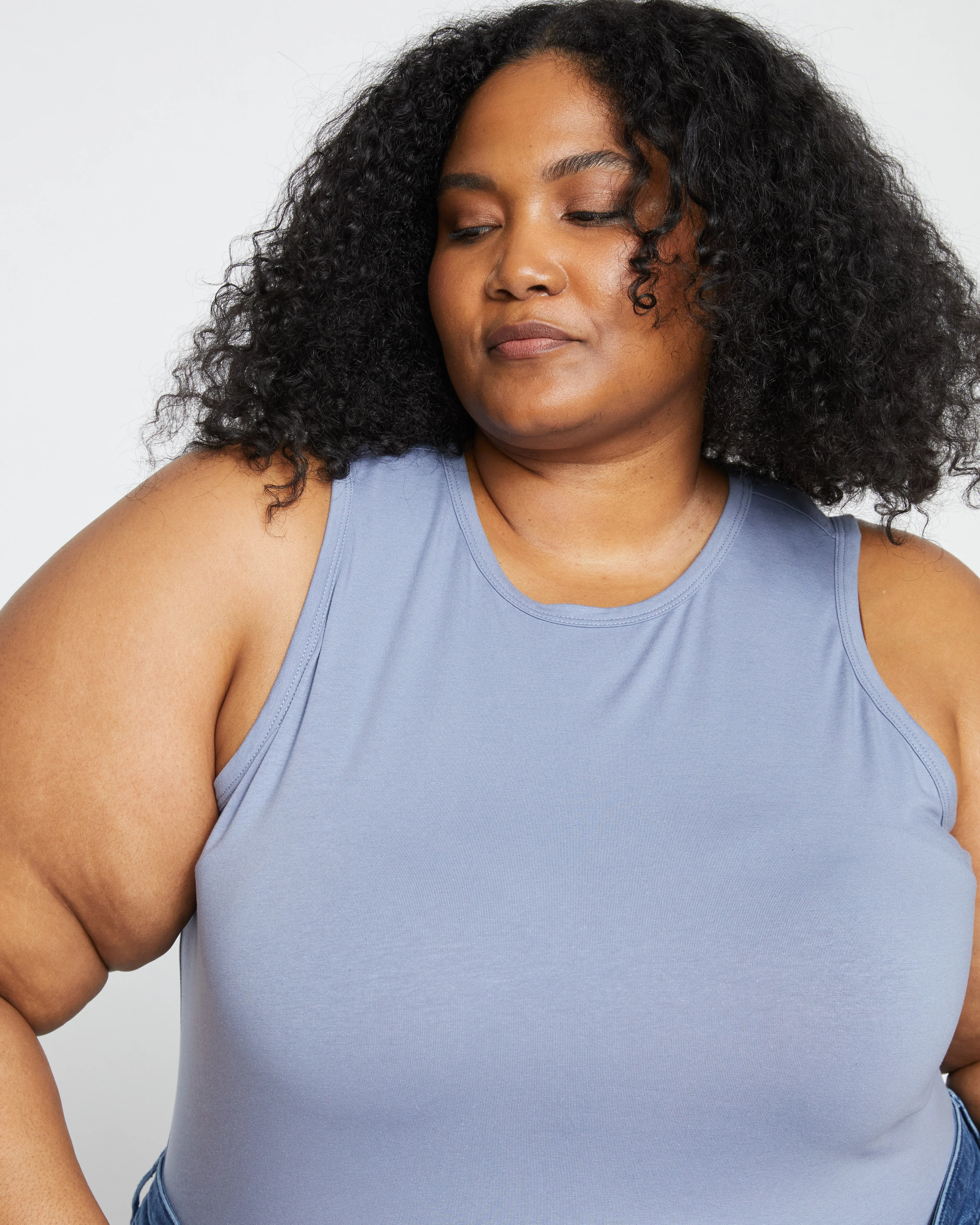 Cai High Neck Tank - Pressed Pansy sold by Universal Standard product image thumbnail 2