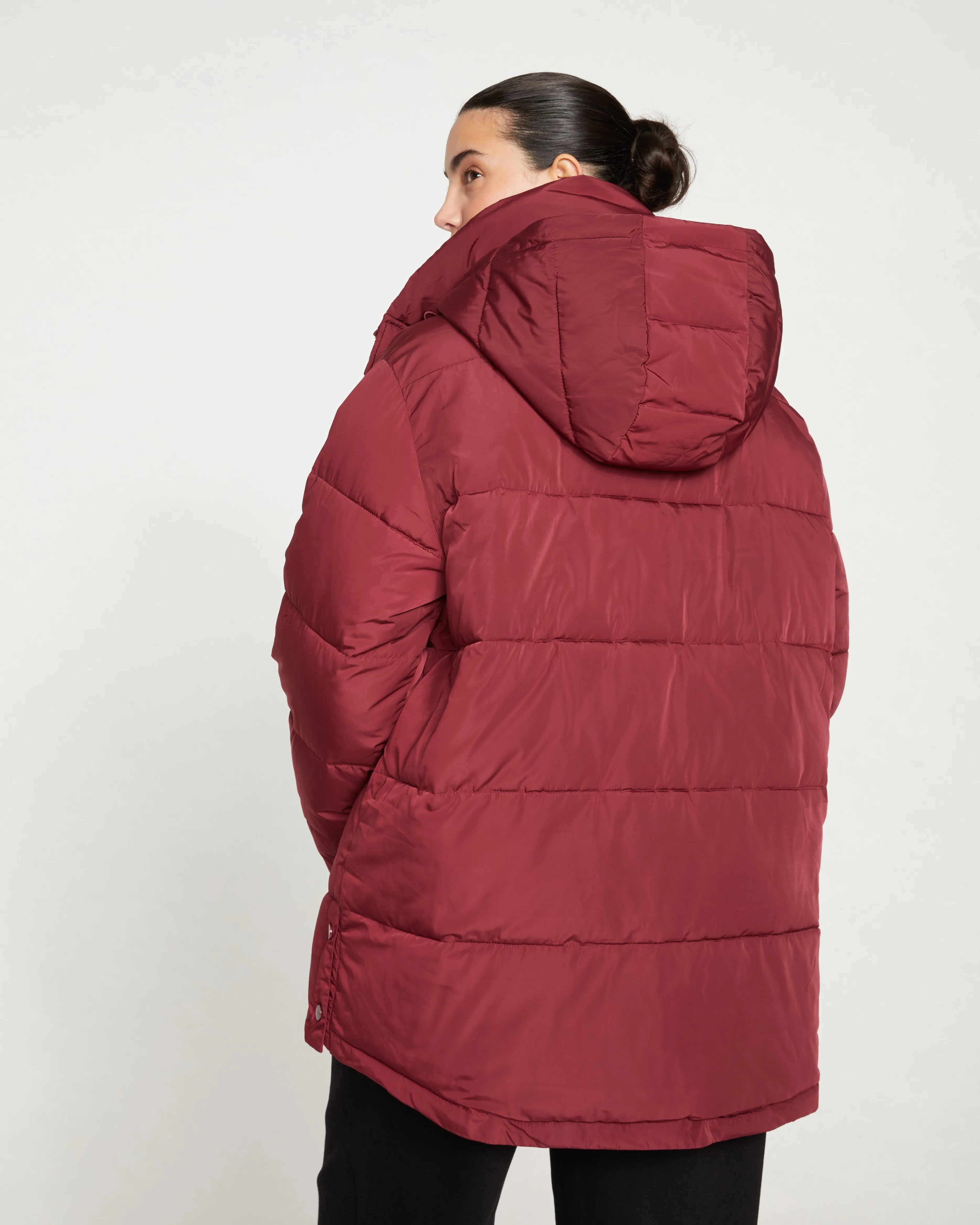Rainier Short Hooded Puffer - Rioja sold by Universal Standard product image thumbnail 4