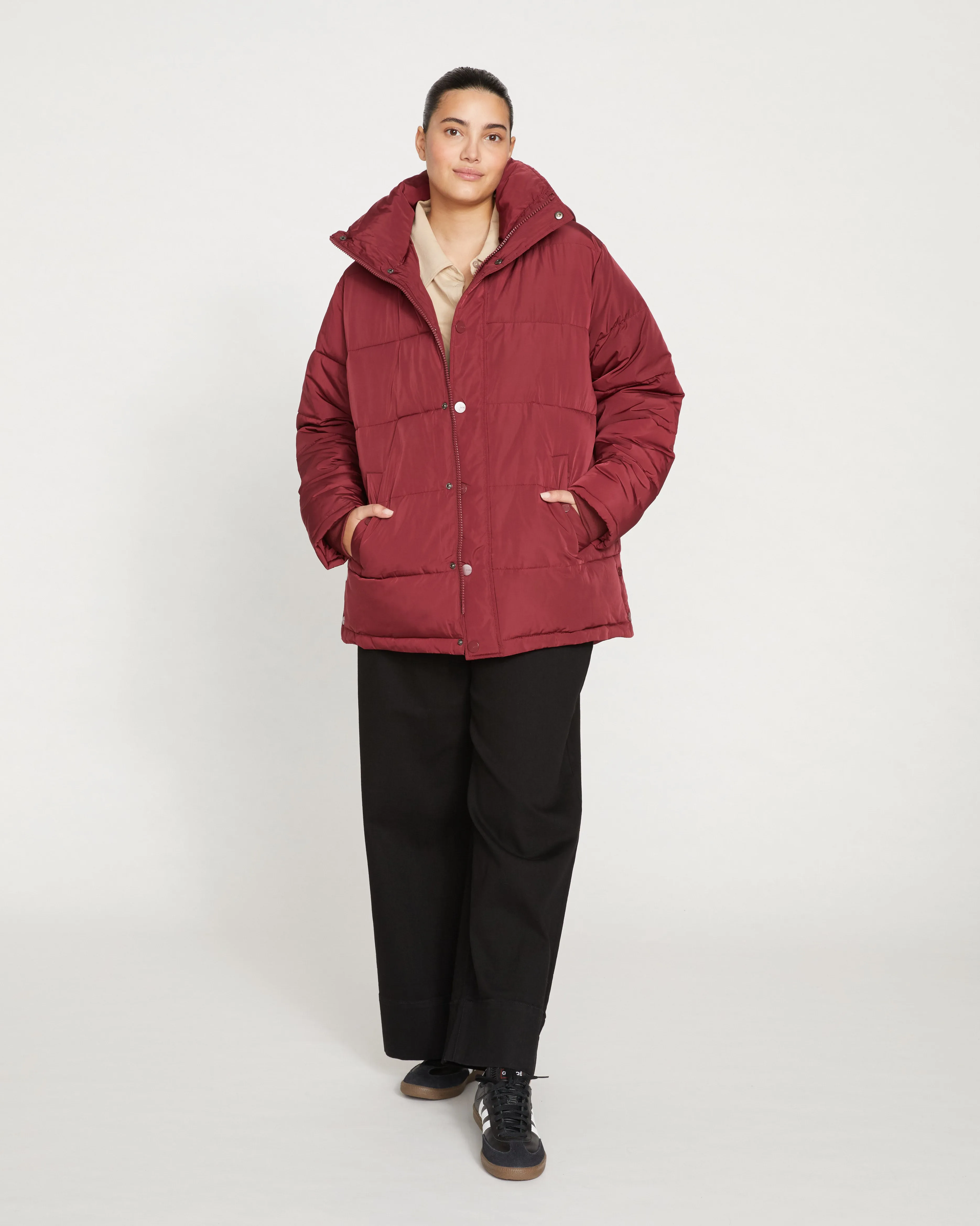 Rainier Short Hooded Puffer - Rioja sold by Universal Standard product image thumbnail 2