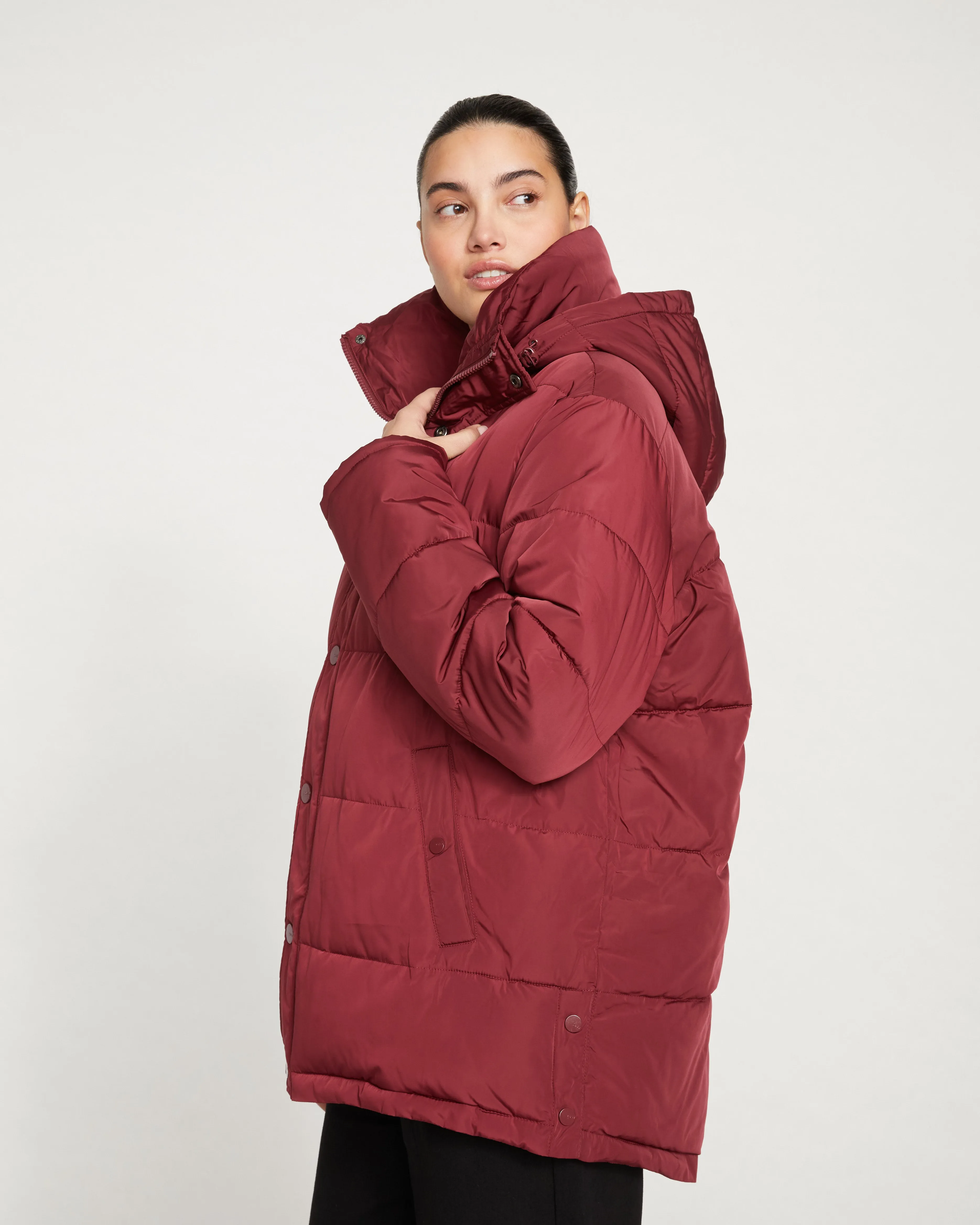 Rainier Short Hooded Puffer - Rioja sold by Universal Standard product image thumbnail 3