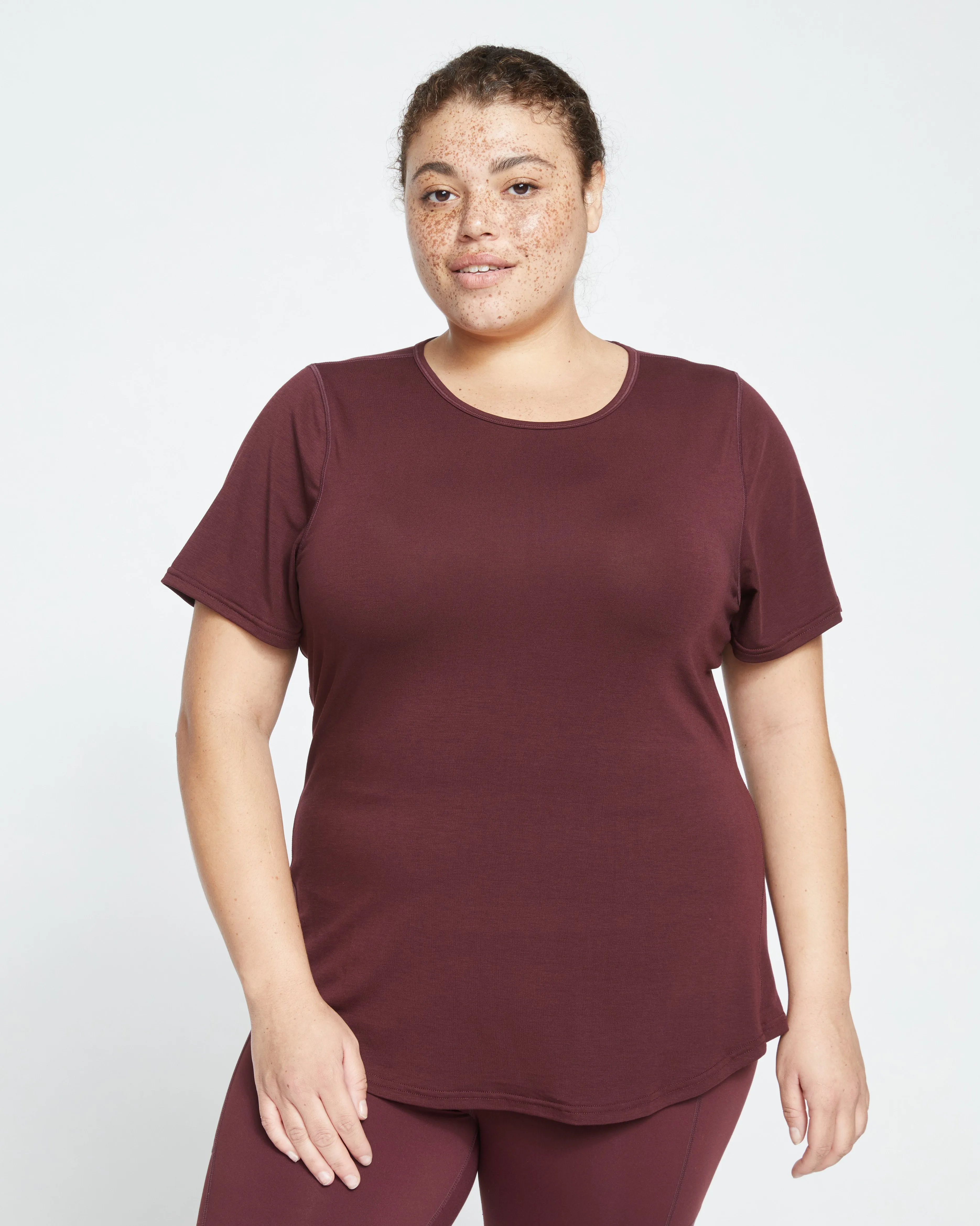 Mia Movement Tee - Black Cherry sold by Universal Standard