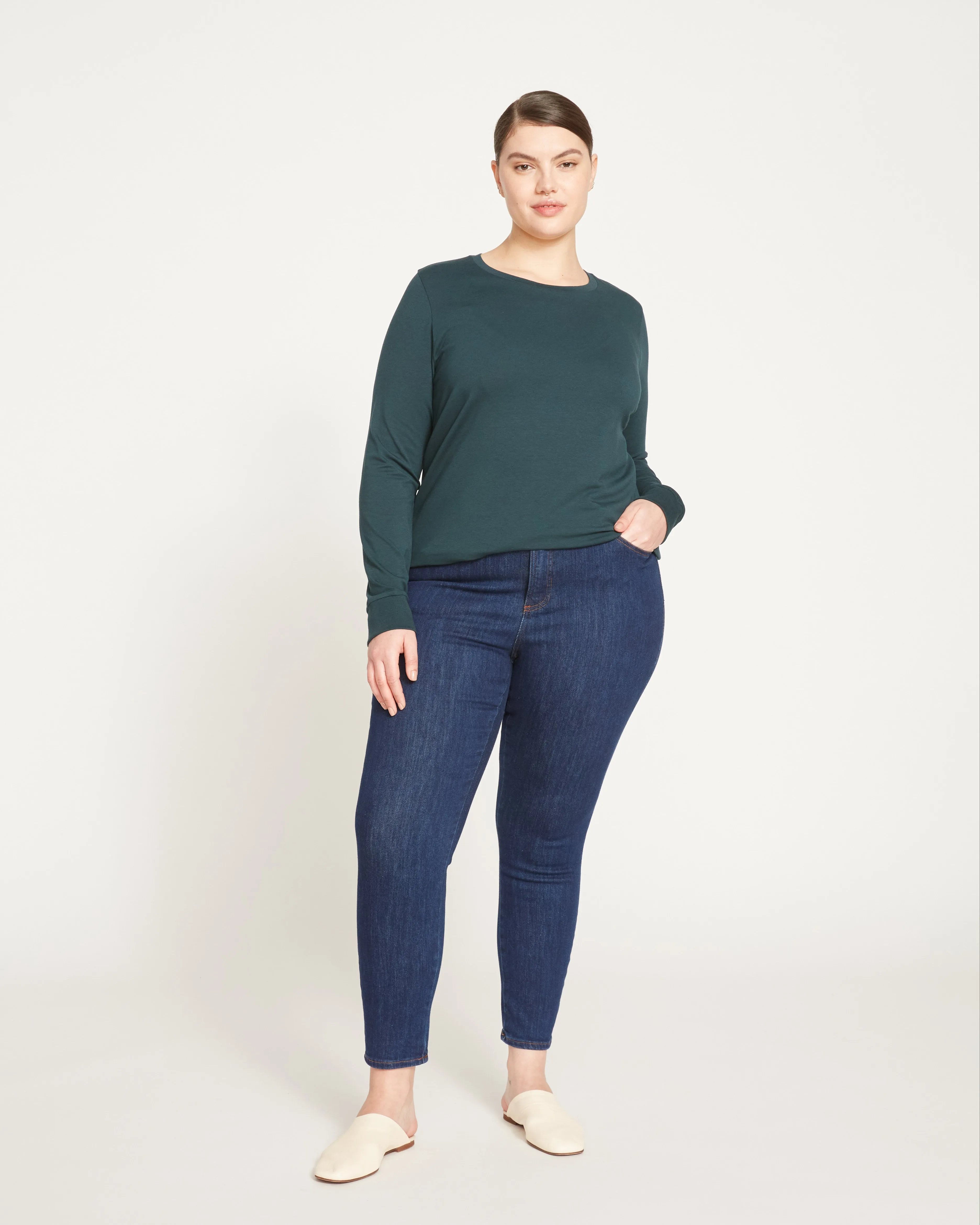 Long Sleeve Tee Rex - Deep Sea sold by Universal Standard