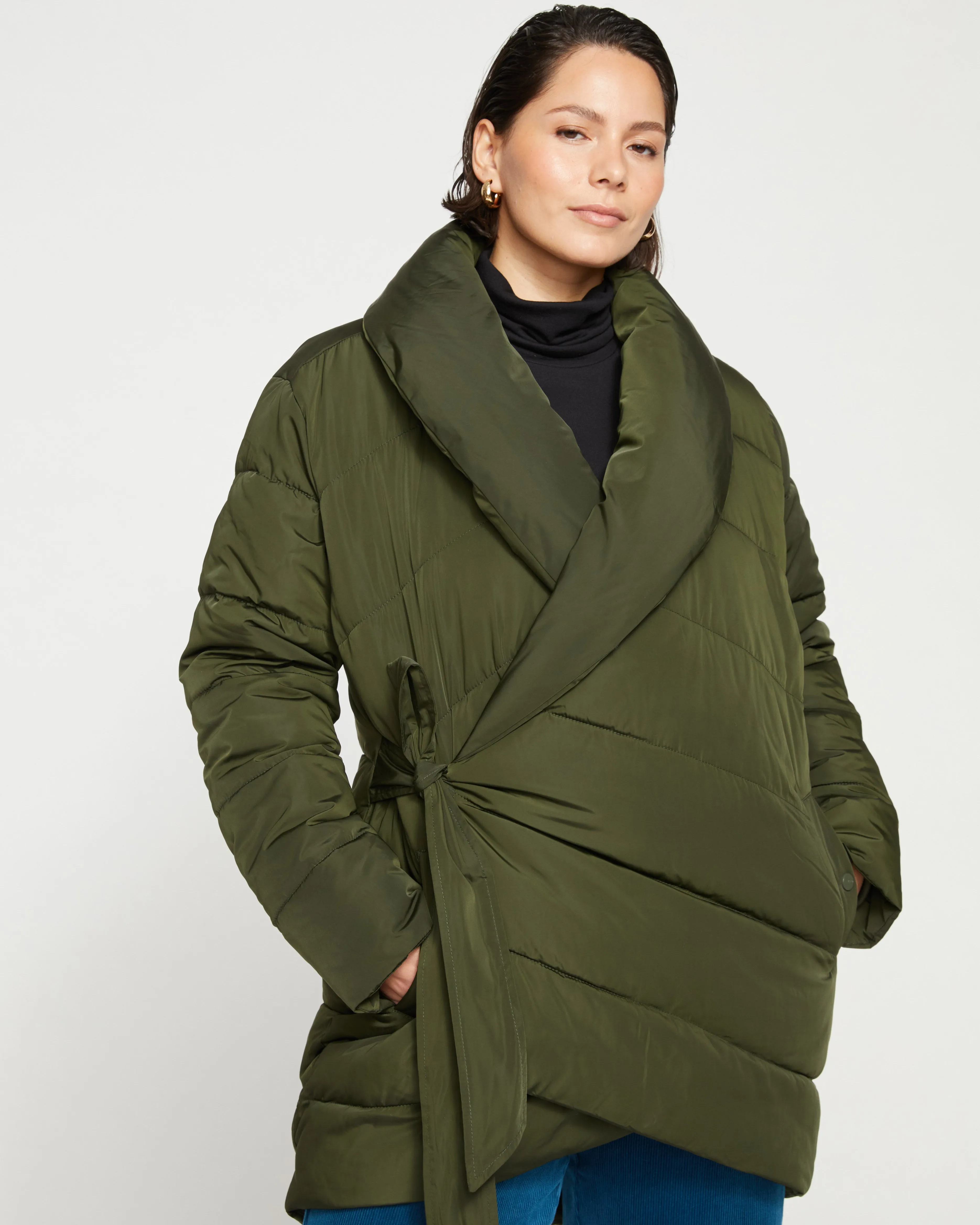 Kanda Puffer 2 - Evening Forest sold by Universal Standard