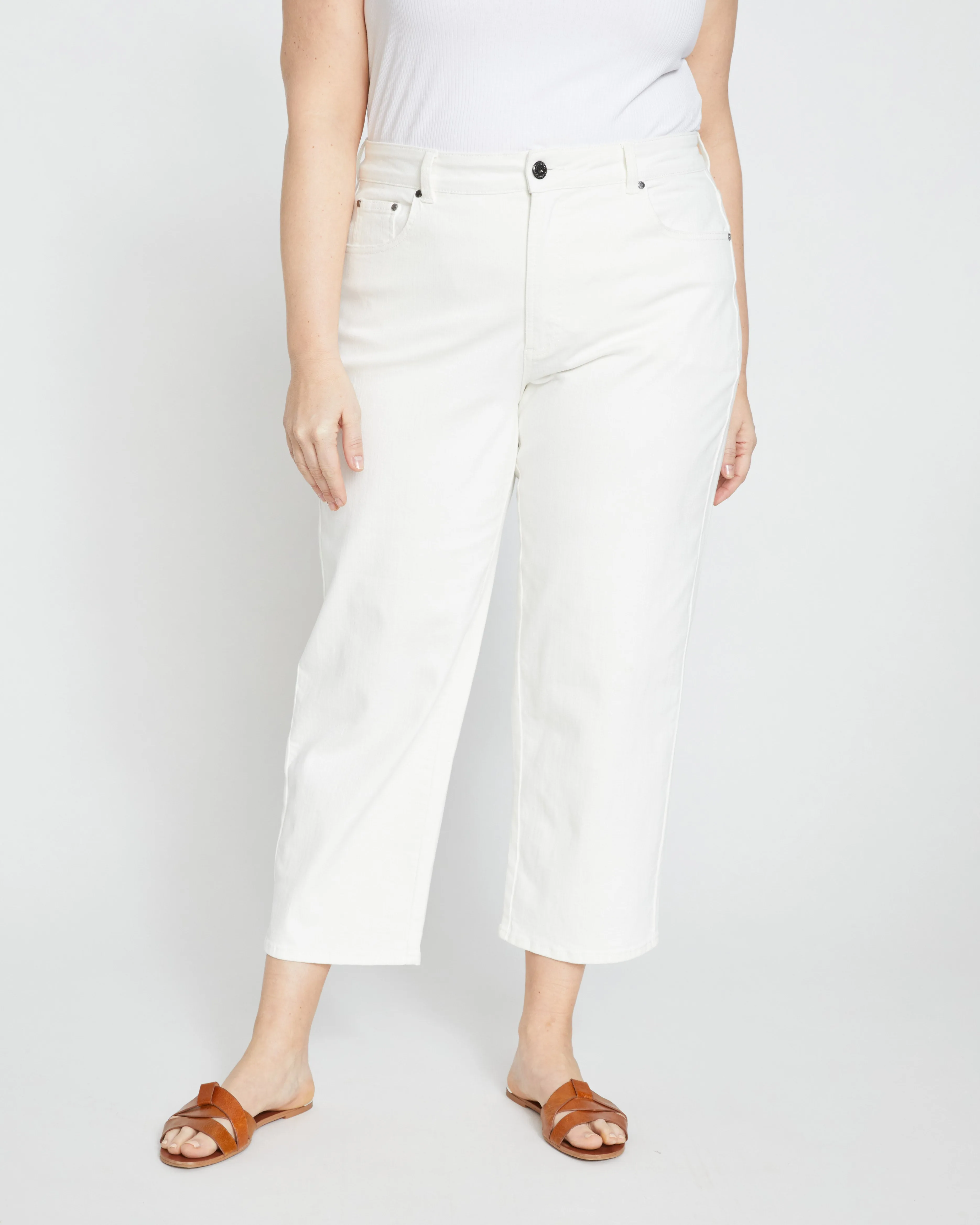 Etta High Rise Straight Leg Jeans 28 Inch - White sold by Universal Standard product image thumbnail 3