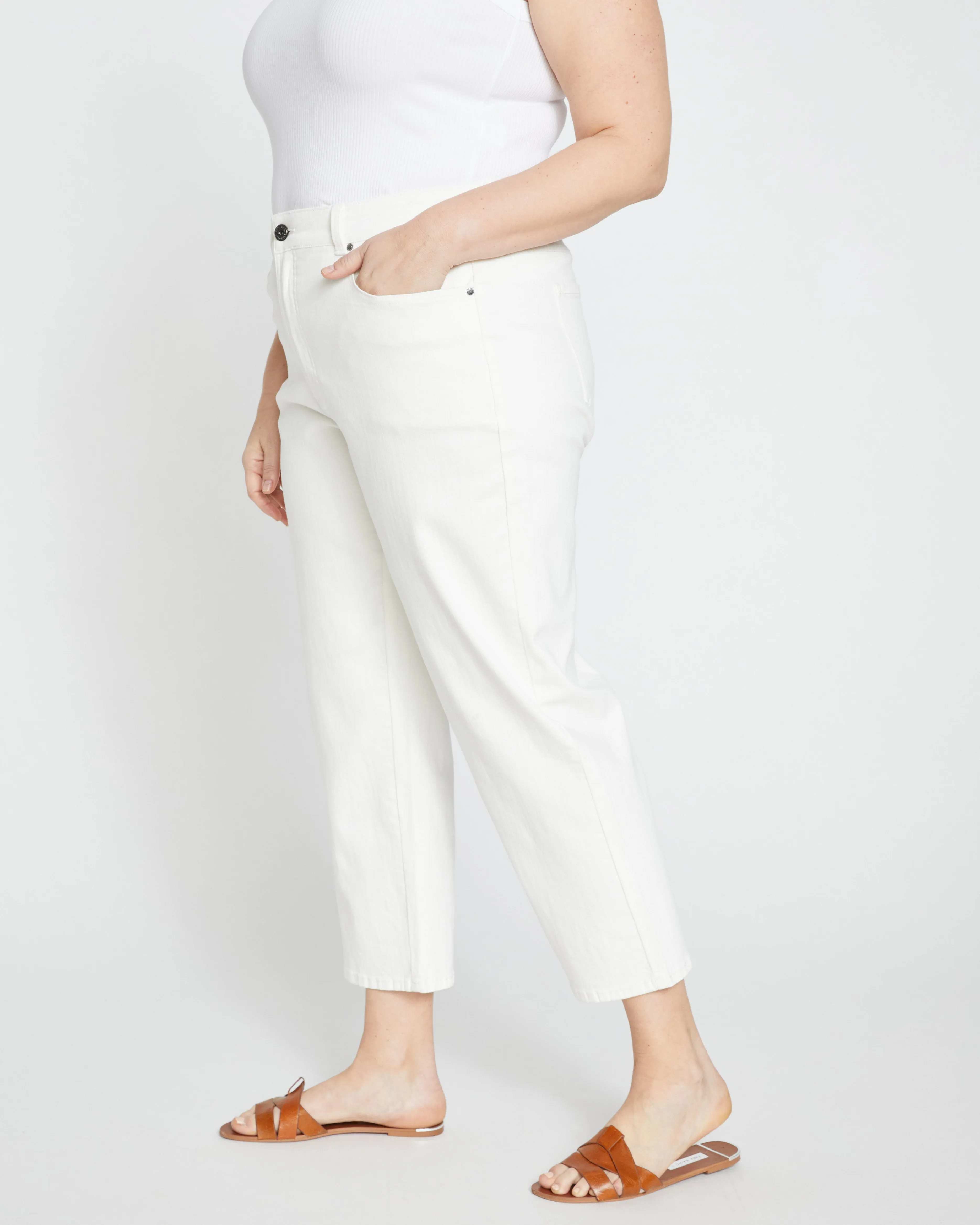 Etta High Rise Straight Leg Jeans 28 Inch - White sold by Universal Standard product image thumbnail 4