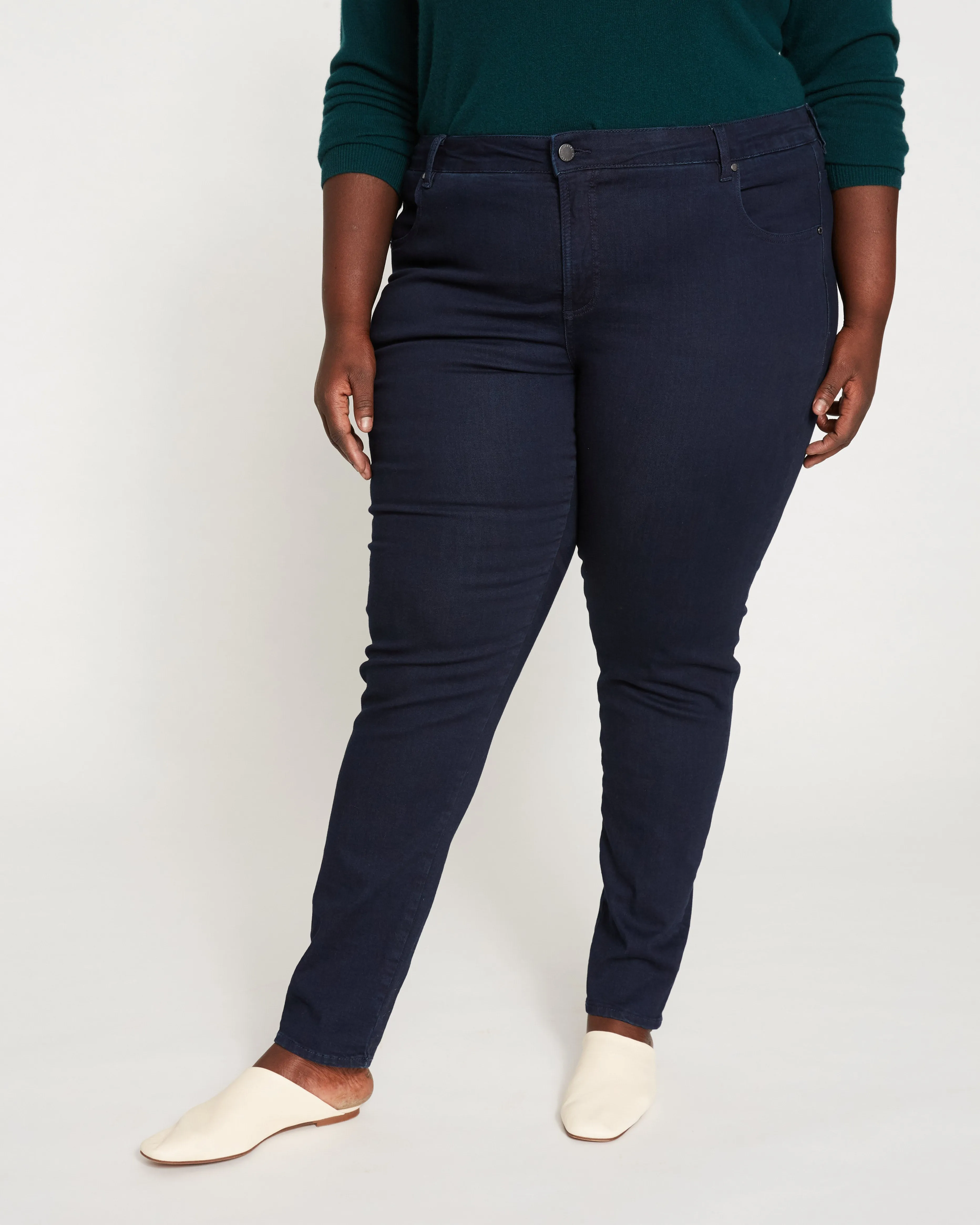 Seine Mid Rise Skinny Jeans 32 Inch - Dark Indigo sold by Universal Standard product image thumbnail 2