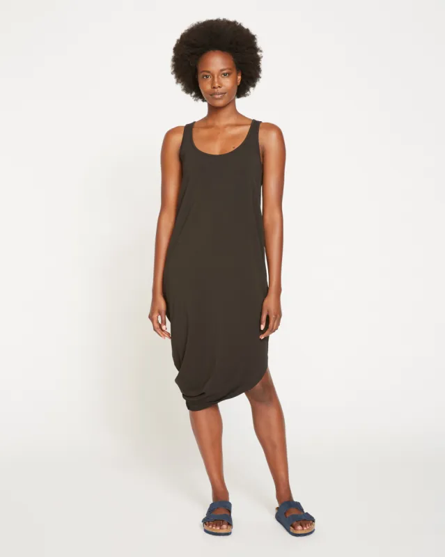 Iconic Geneva Tank Dress - Black sold by Universal Standard