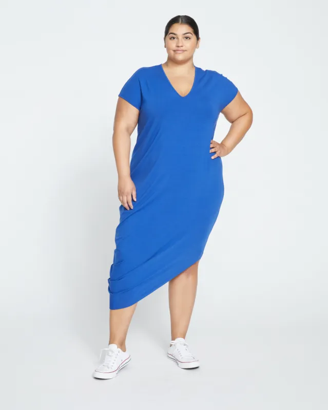 Iconic Geneva V-Neck Dress - Lapis sold by Universal Standard