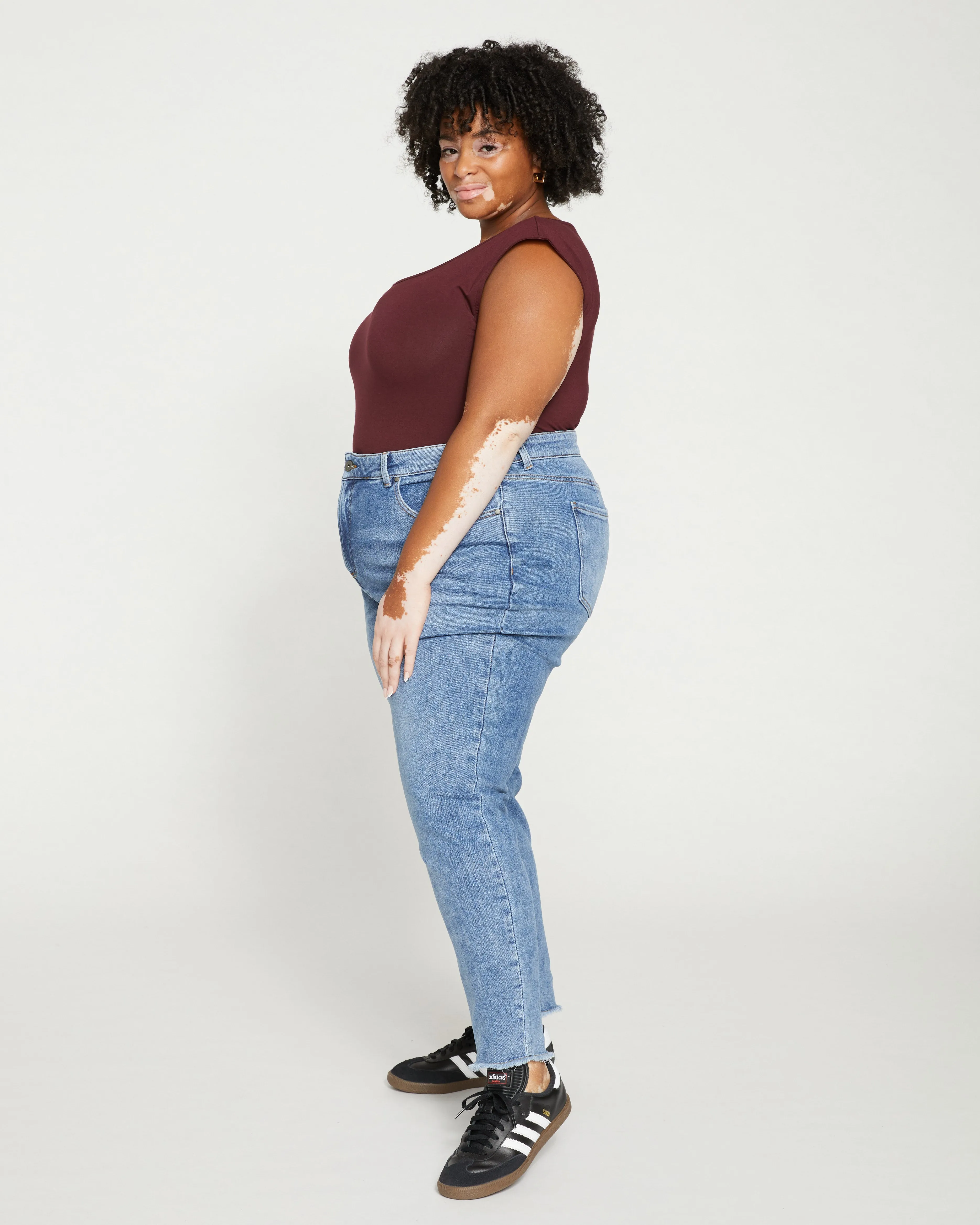 Joni High Rise Curve Slim Leg Jeans 27 Inch - Bright Indigo sold by Universal Standard product image thumbnail 3