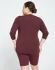 Mia Long Sleeve Movement Tee - Black Cherry sold by Universal Standard