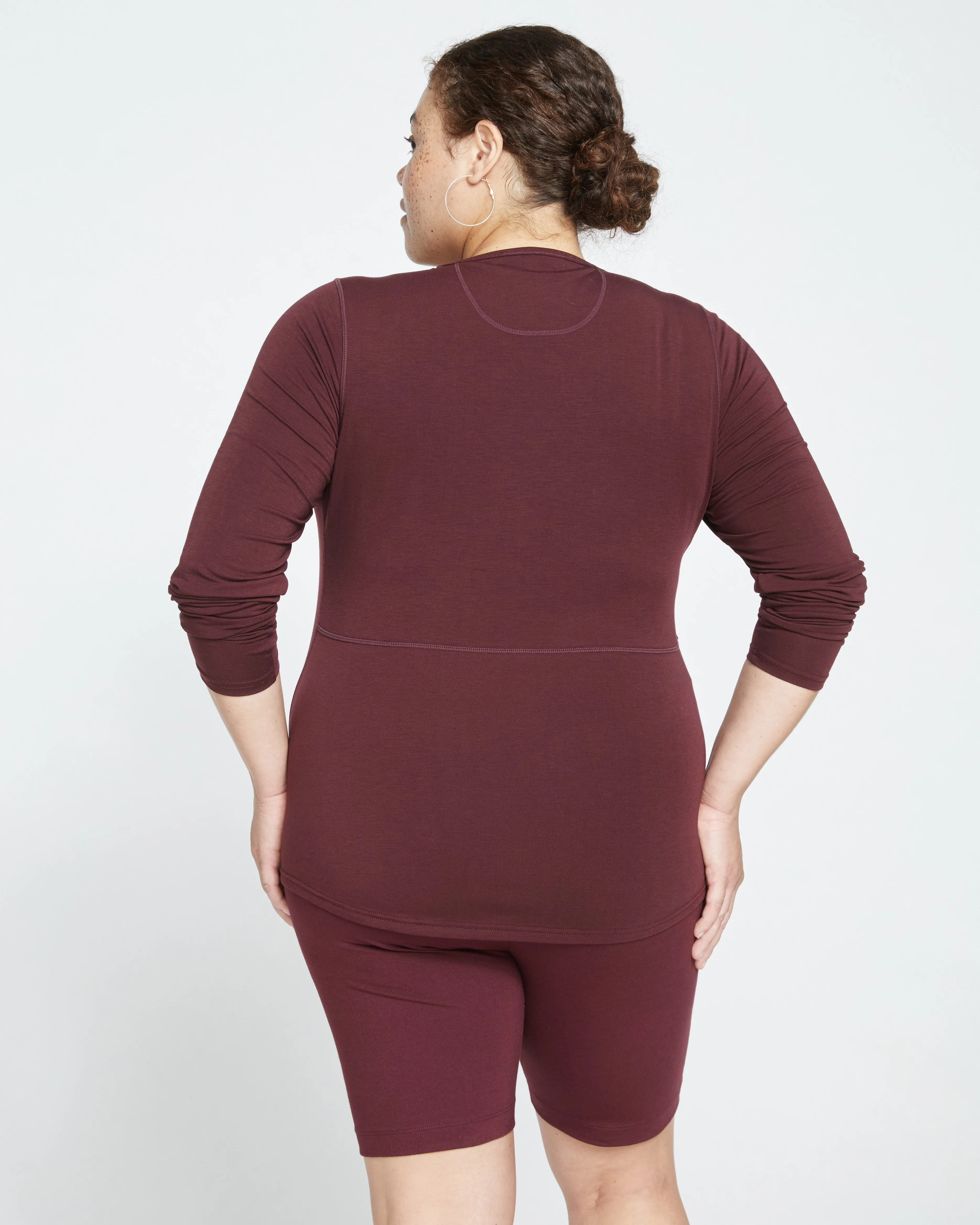 Mia Long Sleeve Movement Tee - Black Cherry sold by Universal Standard product image thumbnail 4