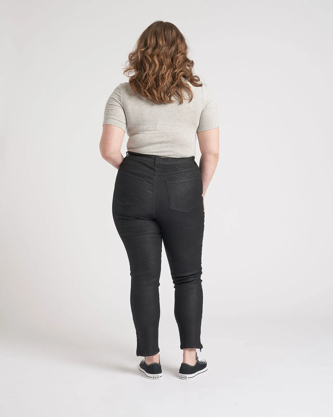 Meuse High Rise Resin Jeans 30 inch - Black sold by Universal Standard product image thumbnail 4