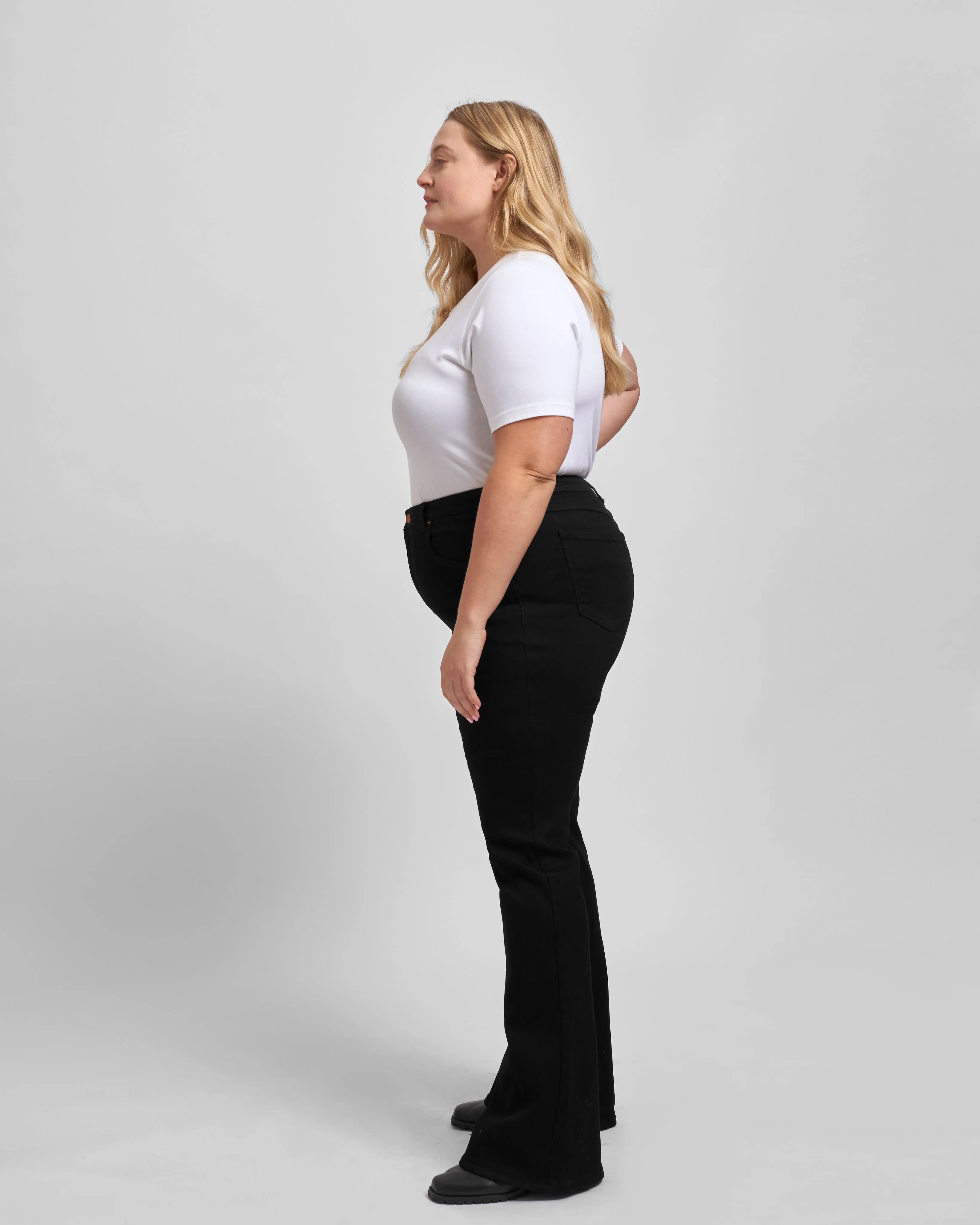 Sava High Rise Flare Jeans 34 inch - Black sold by Universal Standard product image thumbnail 3