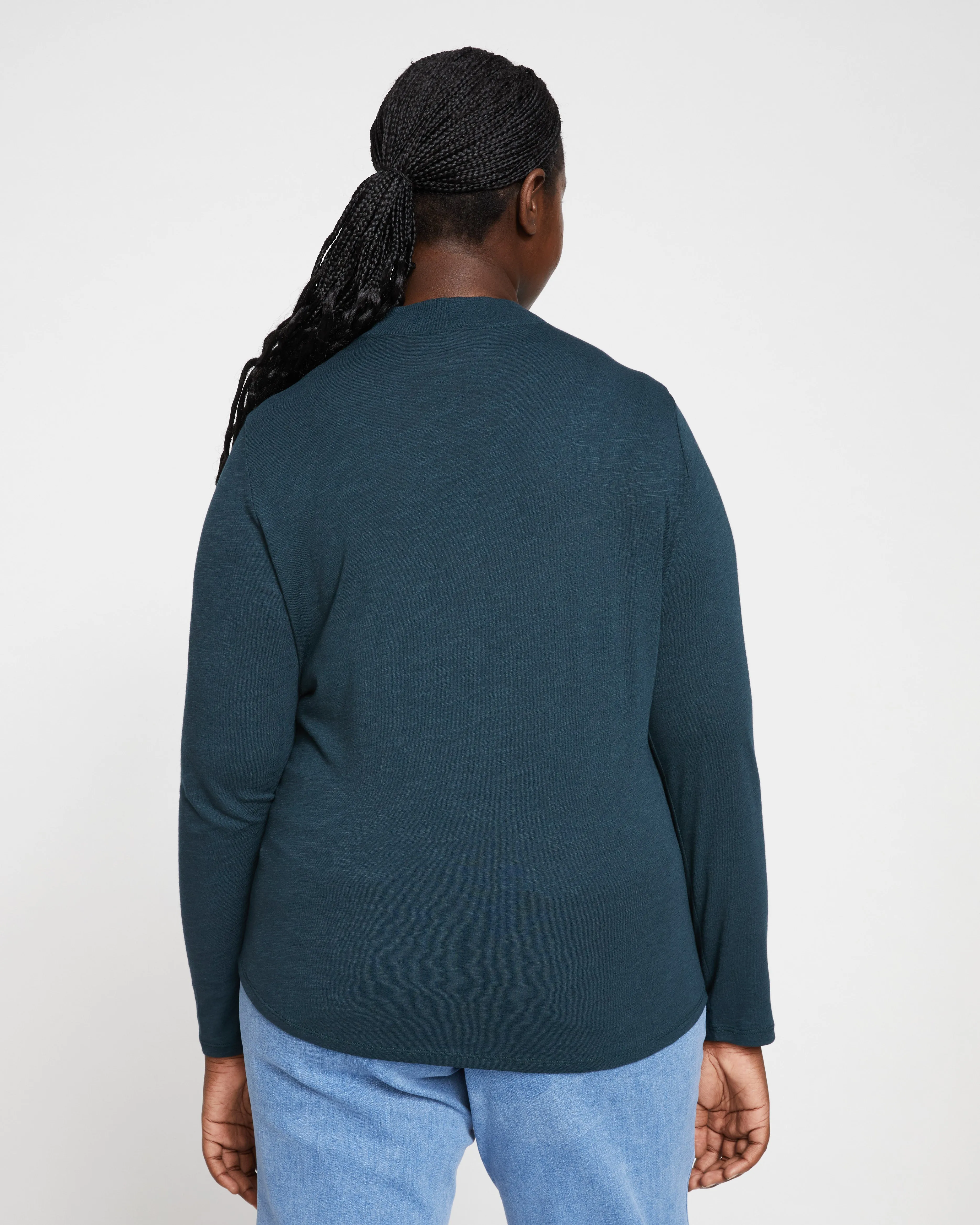Tori Light-As-Air Mockneck Tee - Deep Sea sold by Universal Standard product image thumbnail 5