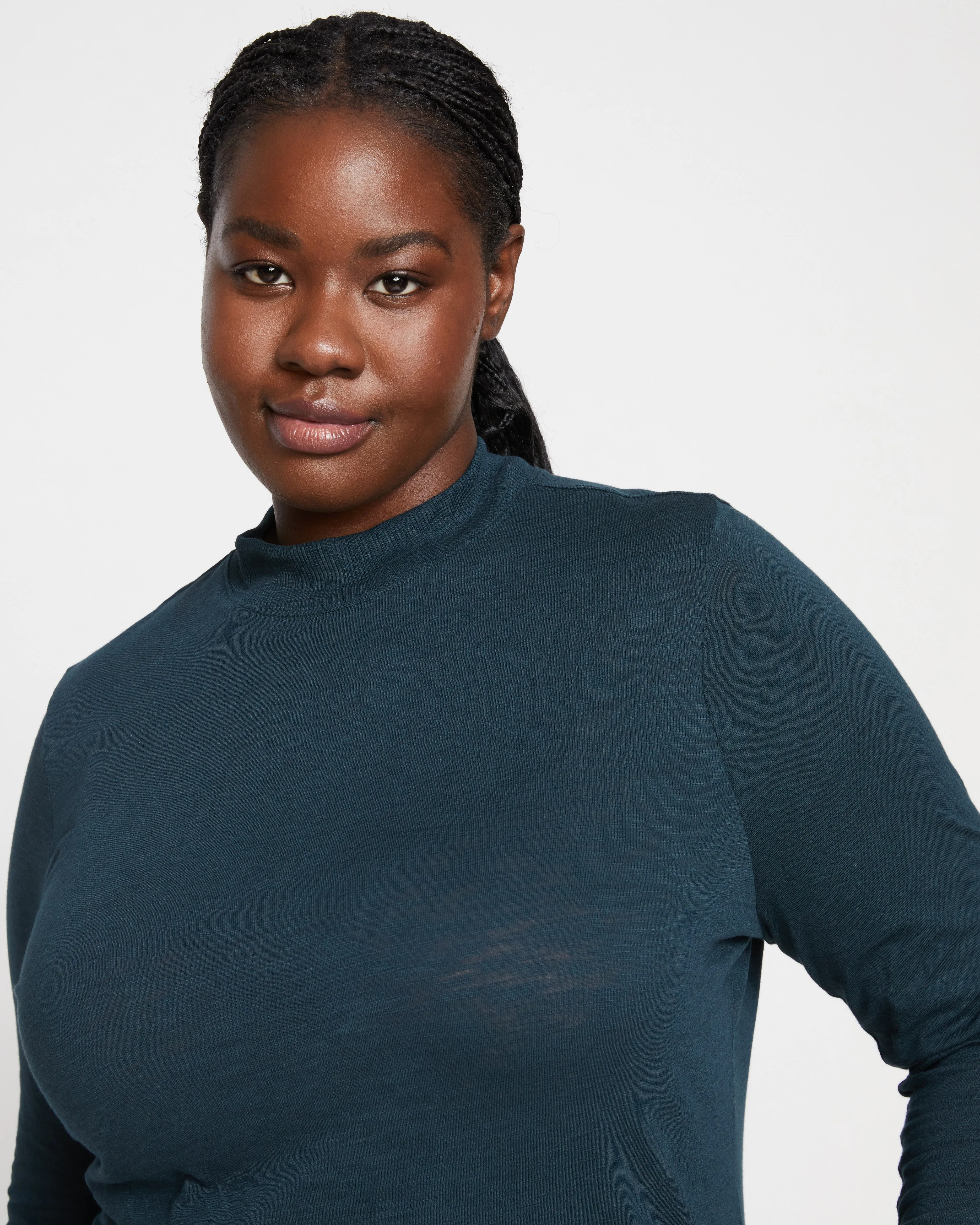 Tori Light-As-Air Mockneck Tee - Deep Sea sold by Universal Standard product image thumbnail 2