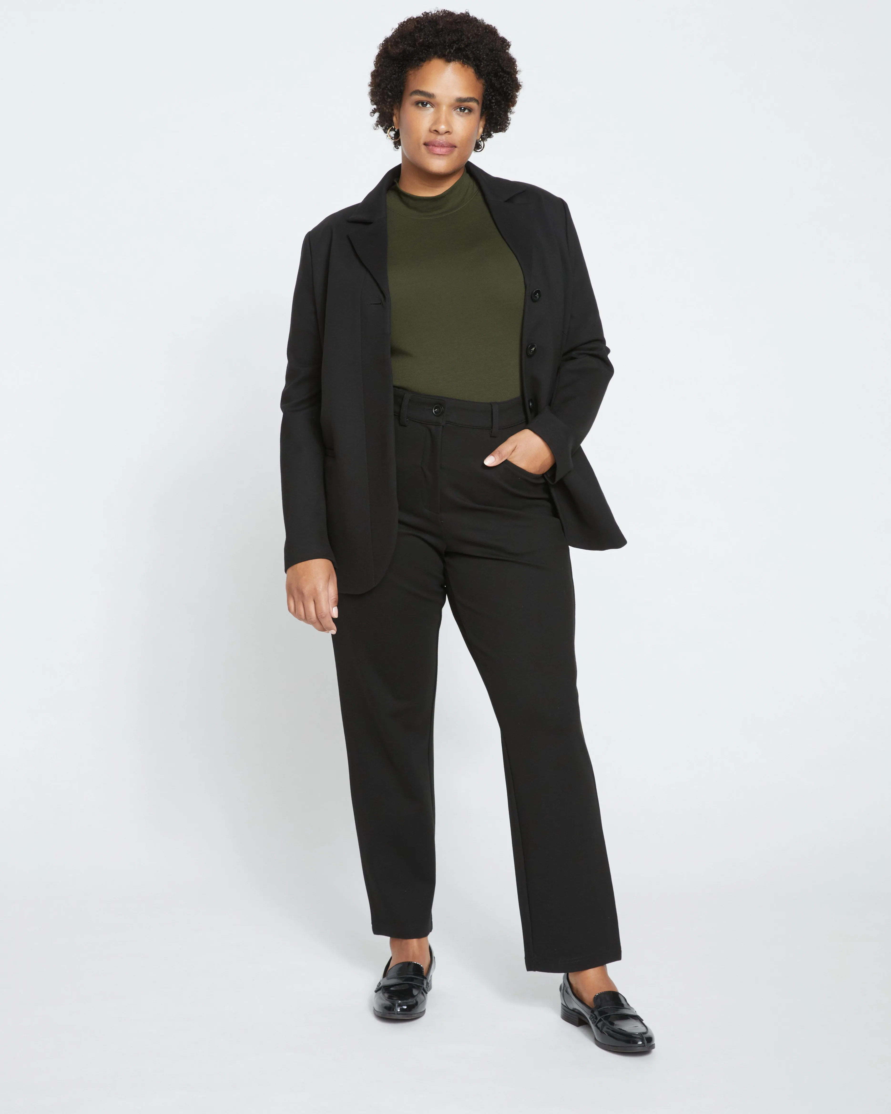 Janelle Tailored Ponte Blazer - Black sold by Universal Standard product image thumbnail 2