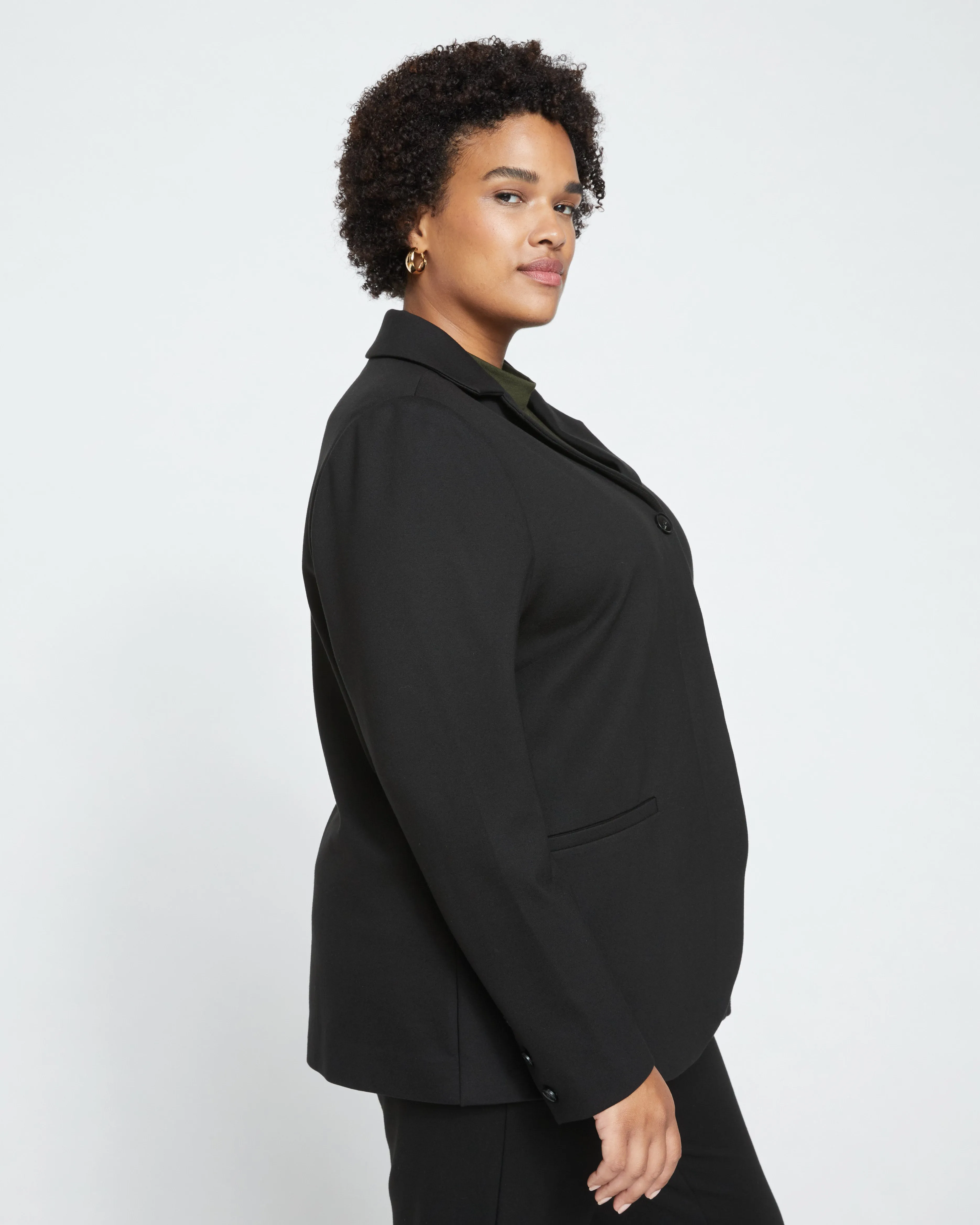 Janelle Tailored Ponte Blazer - Black sold by Universal Standard product image thumbnail 3