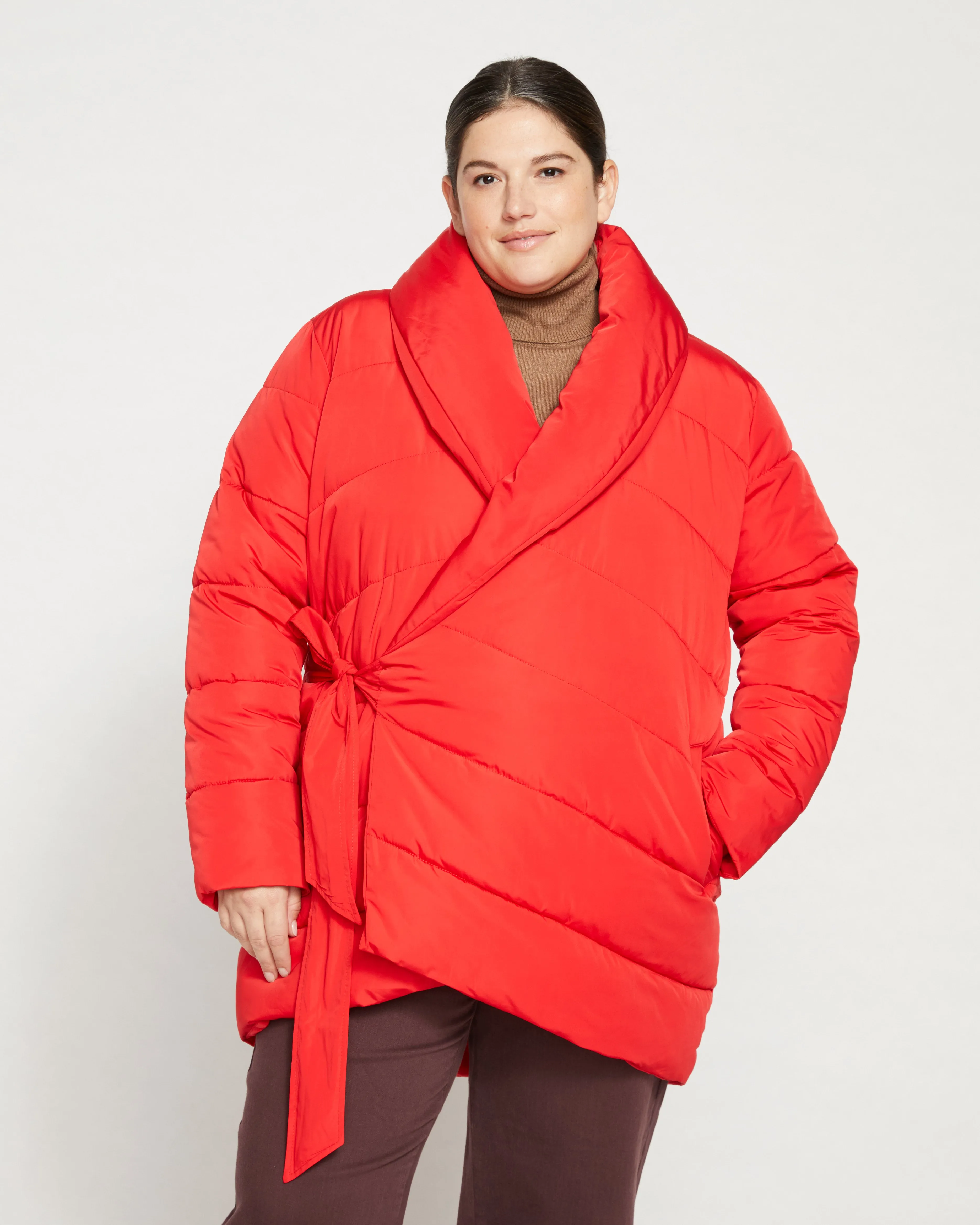 Kanda Puffer 2 - Vermilion Red sold by Universal Standard