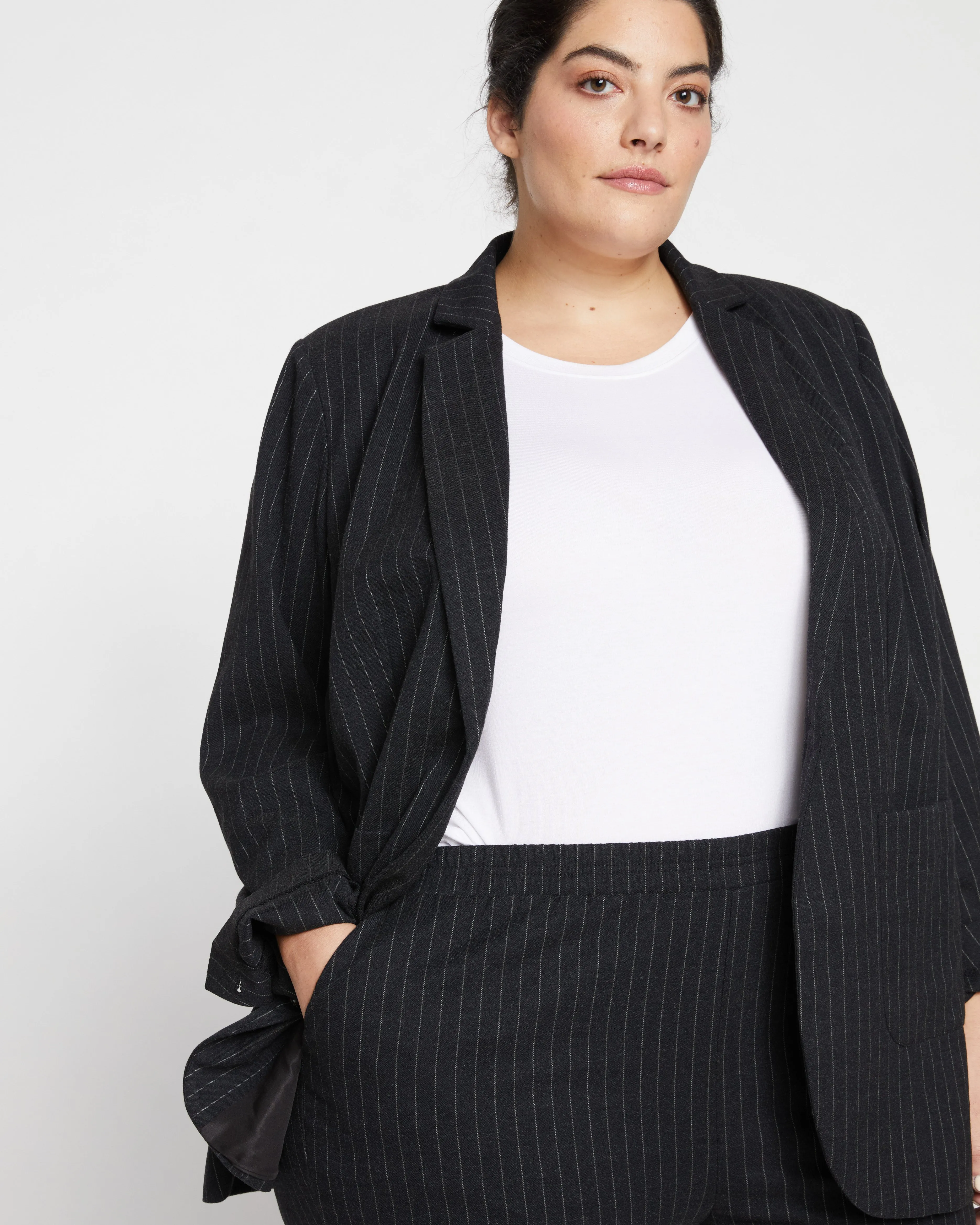 The Pinstripe Pant - Graphite sold by Universal Standard product image thumbnail 3