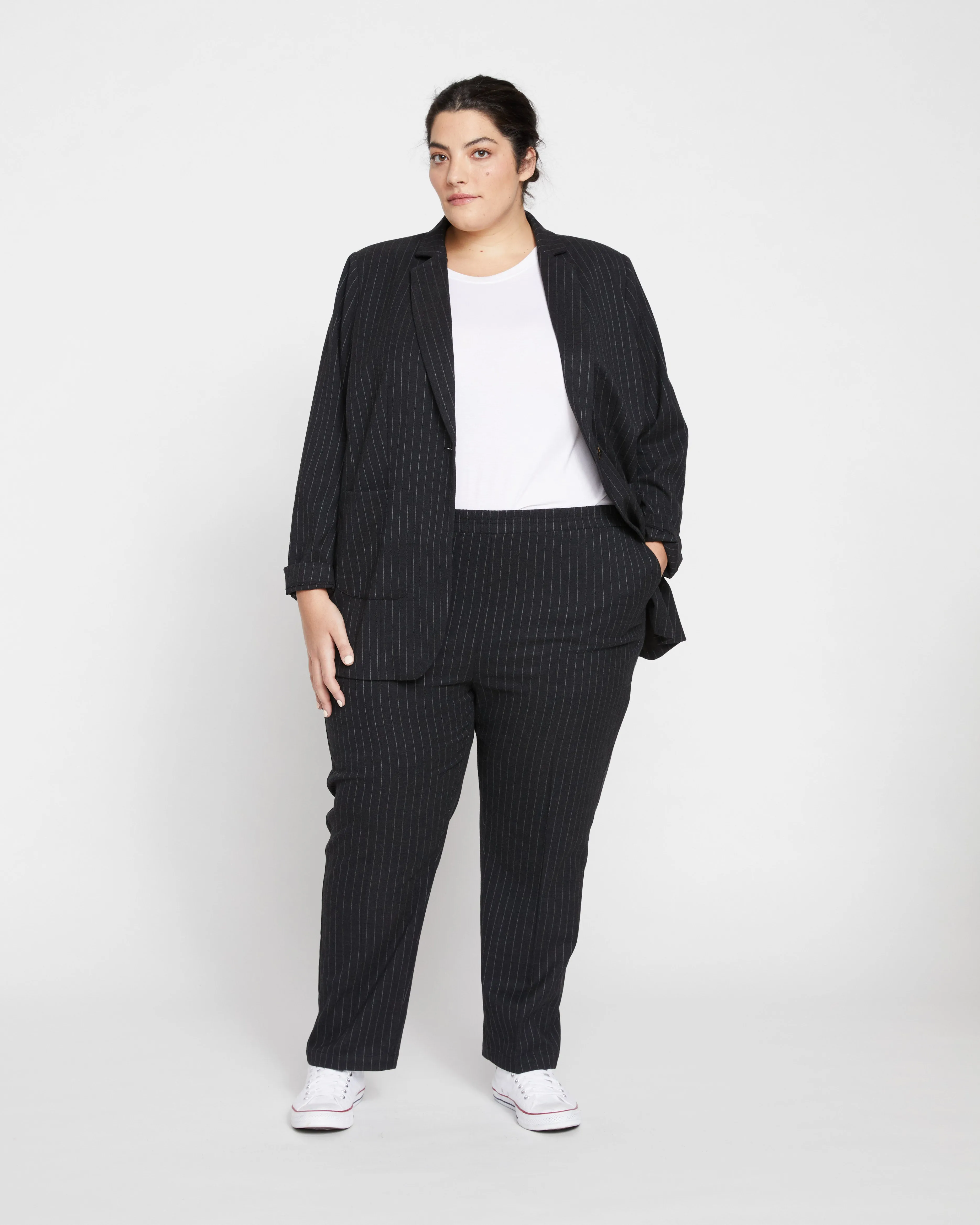 The Pinstripe Pant - Graphite sold by Universal Standard product image thumbnail 2