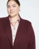 Jackson Tailored Coat - Black Cherry sold by Universal Standard
