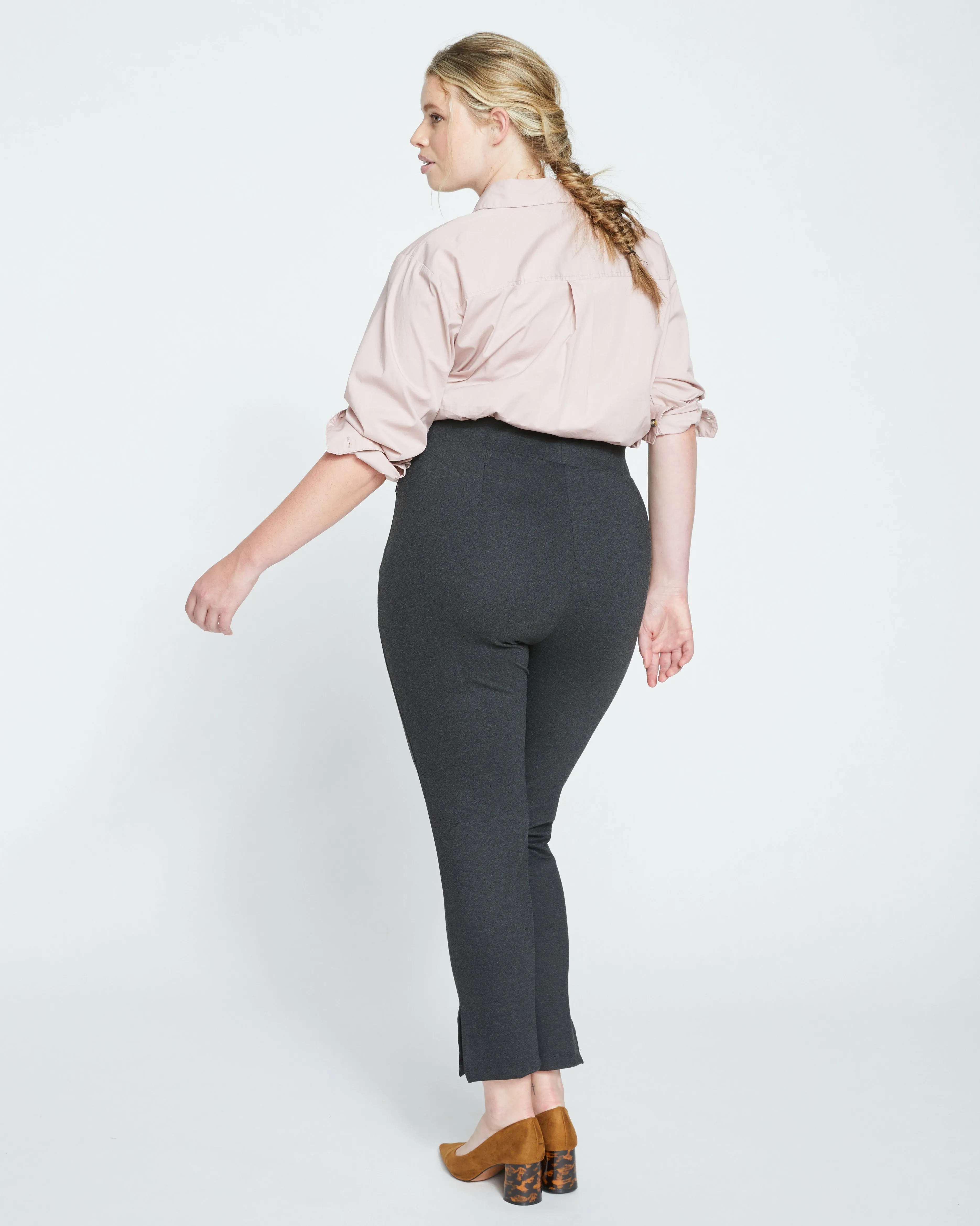 Skinny Pintuck Ponte Pants 28 Inch - Charcoal sold by Universal Standard product image thumbnail 4