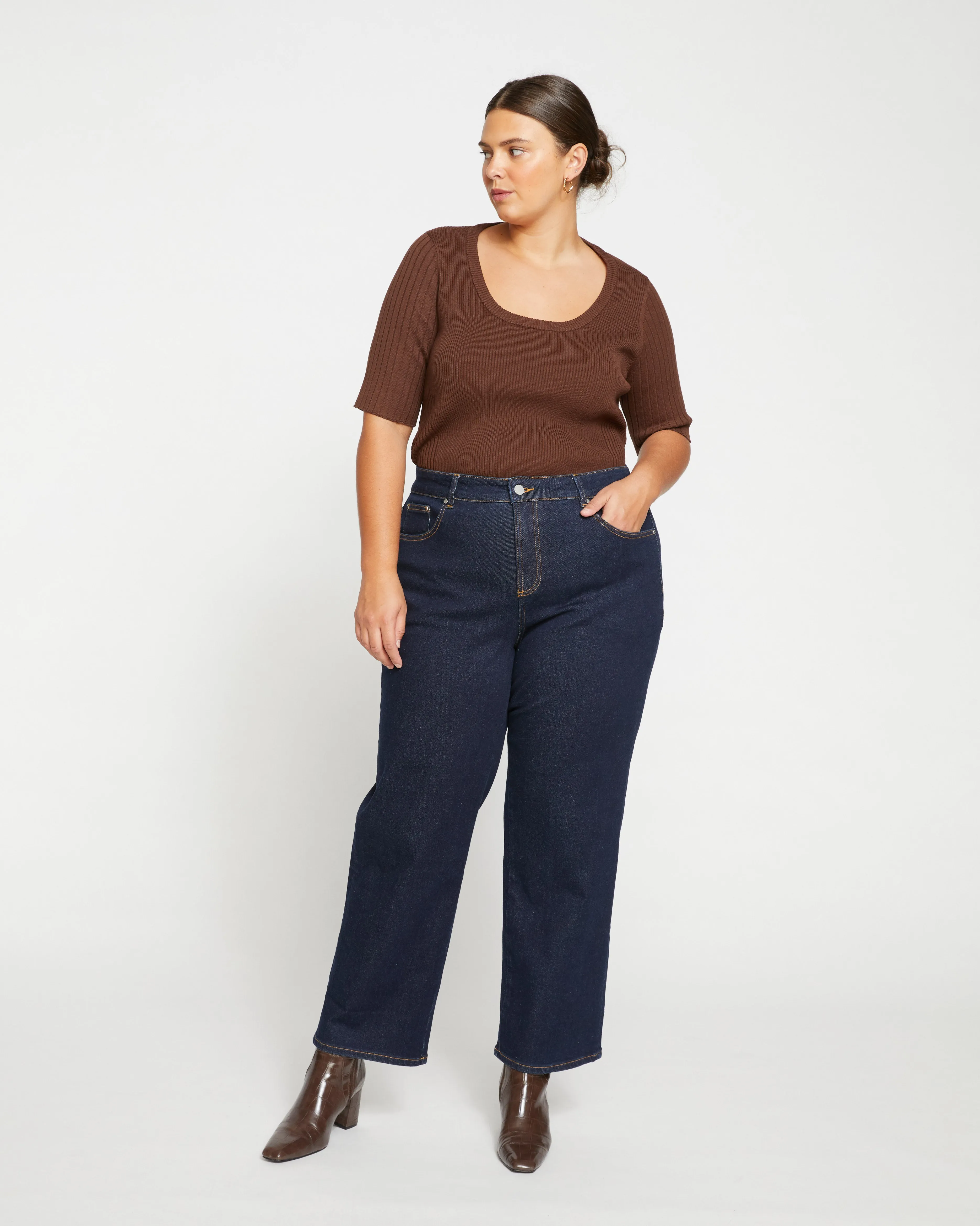 Bae Boyfriend Straight Leg Jeans - Vintage Indigo Selvedge sold by Universal Standard product image thumbnail 2