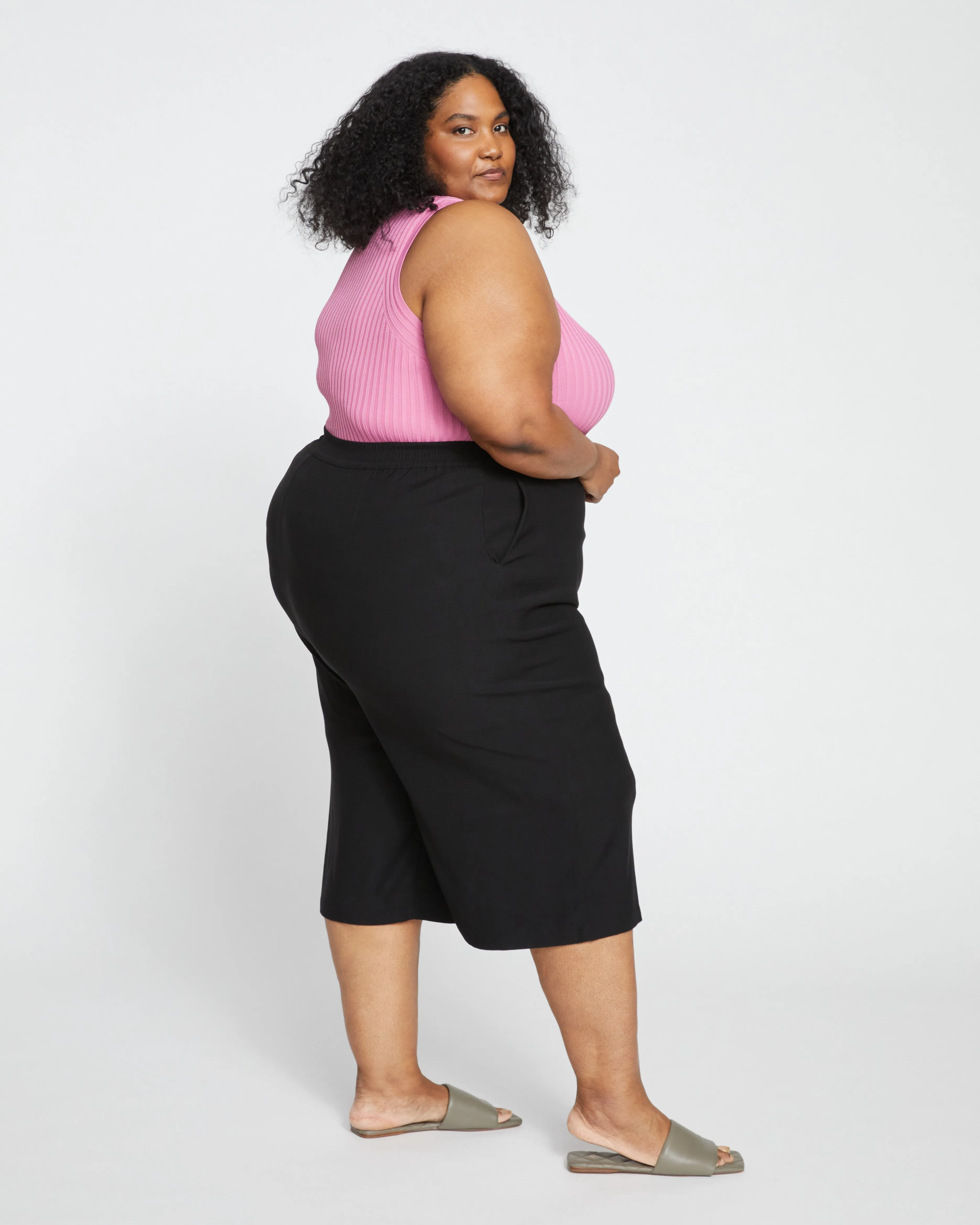 Elvo Double Luxe Culottes - Black sold by Universal Standard product image thumbnail 3