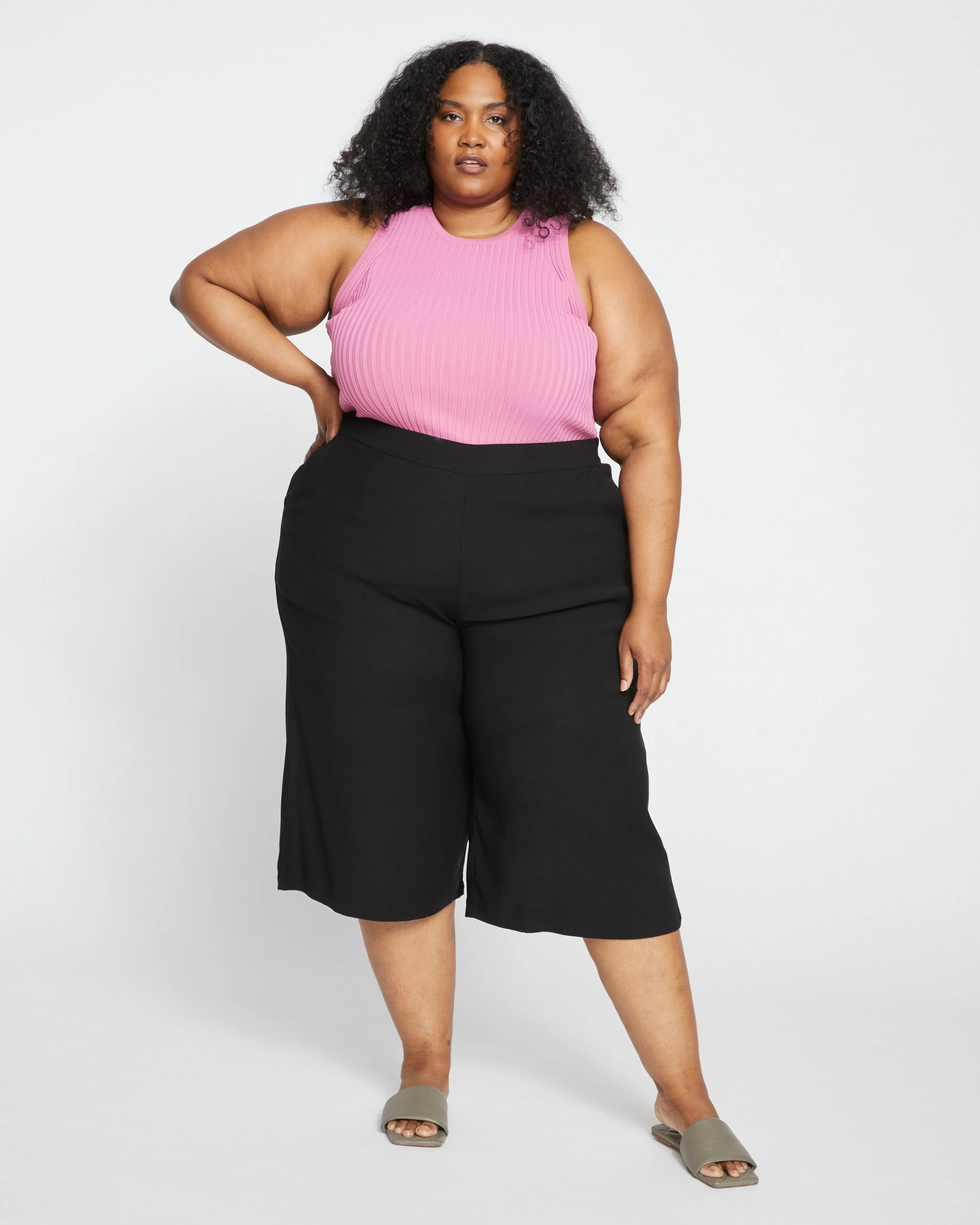 Elvo Double Luxe Culottes - Black sold by Universal Standard product image thumbnail 5