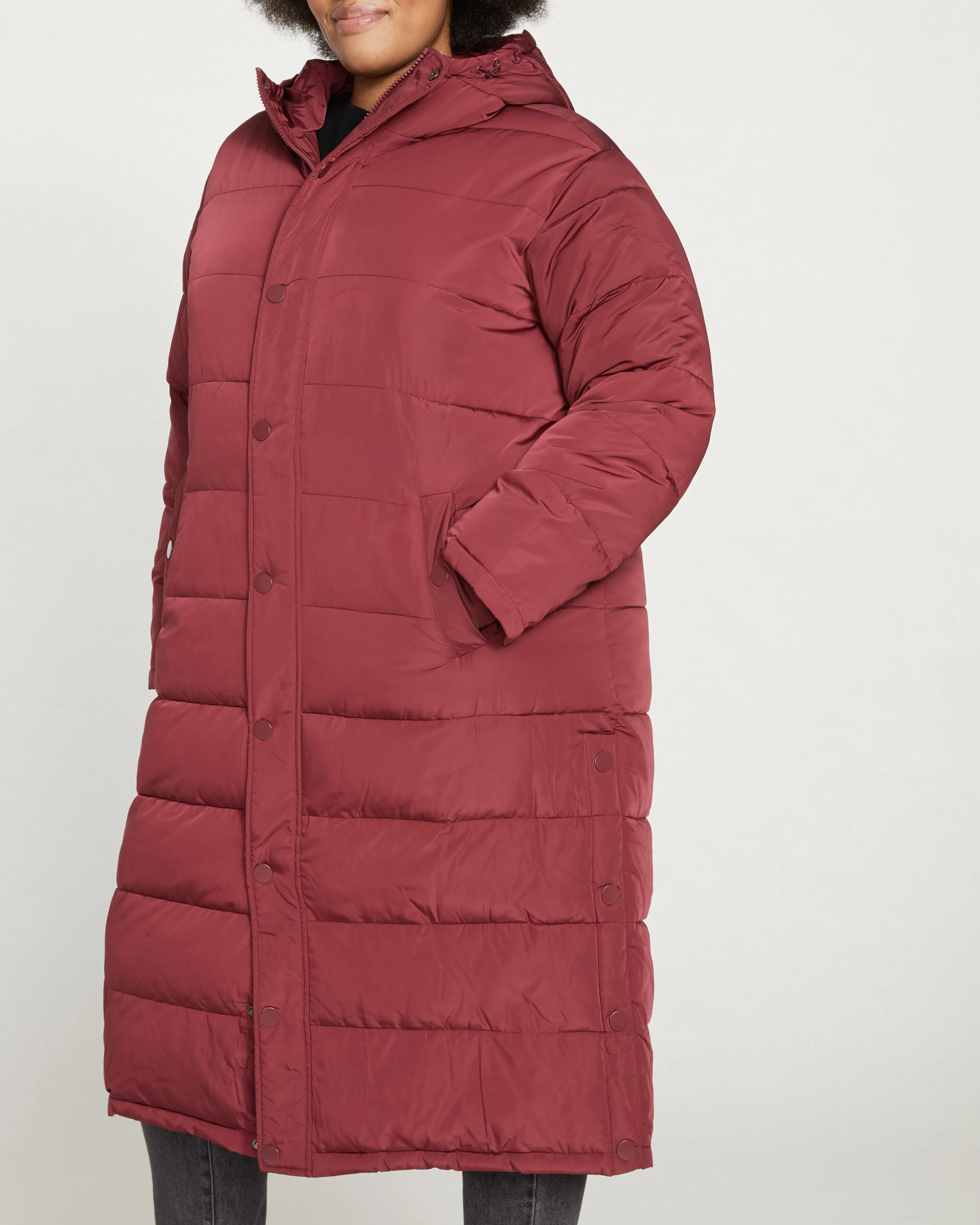 Everest Long Hooded Puffer - Rioja sold by Universal Standard product image thumbnail 3