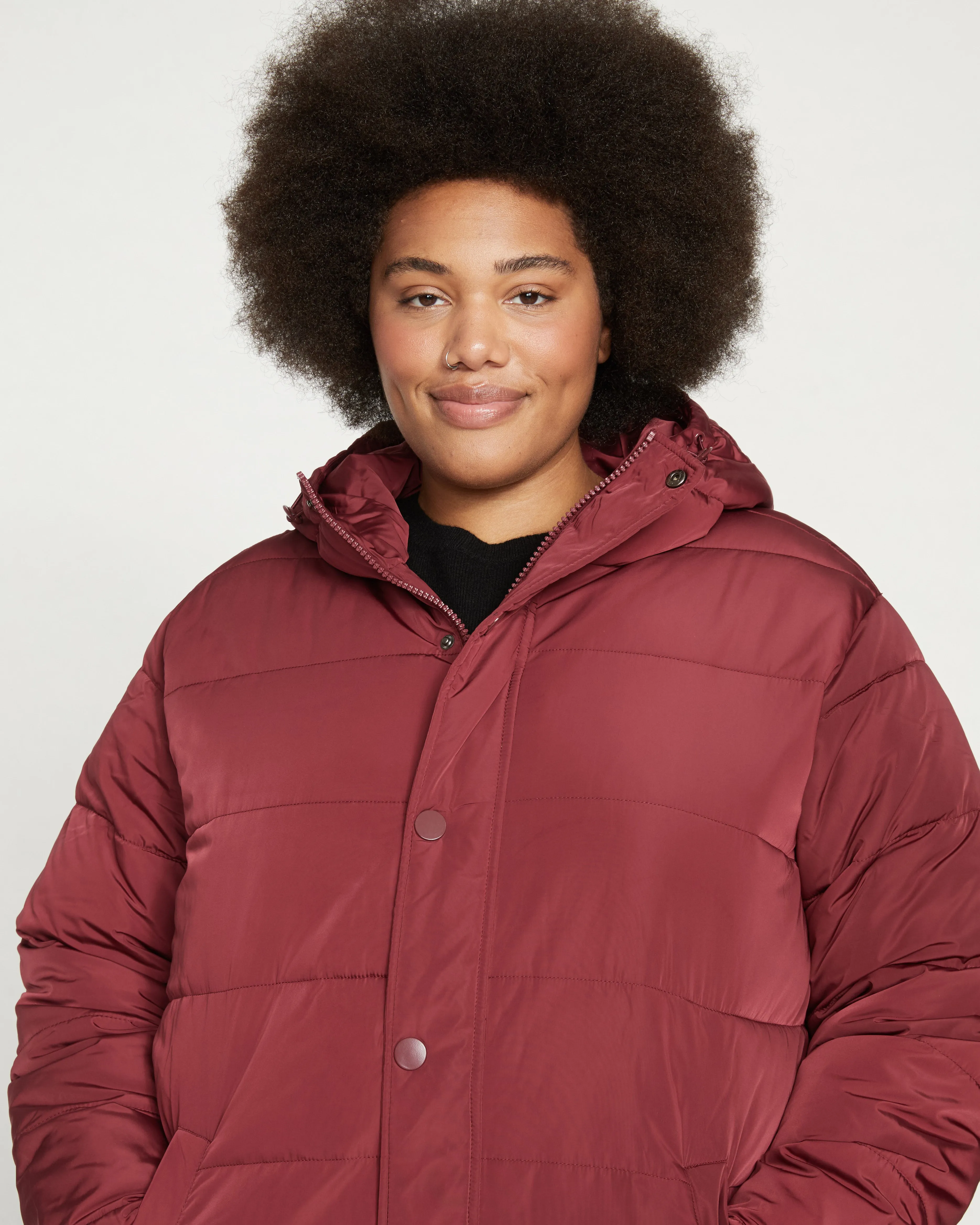 Everest Long Hooded Puffer - Rioja sold by Universal Standard product image thumbnail 2