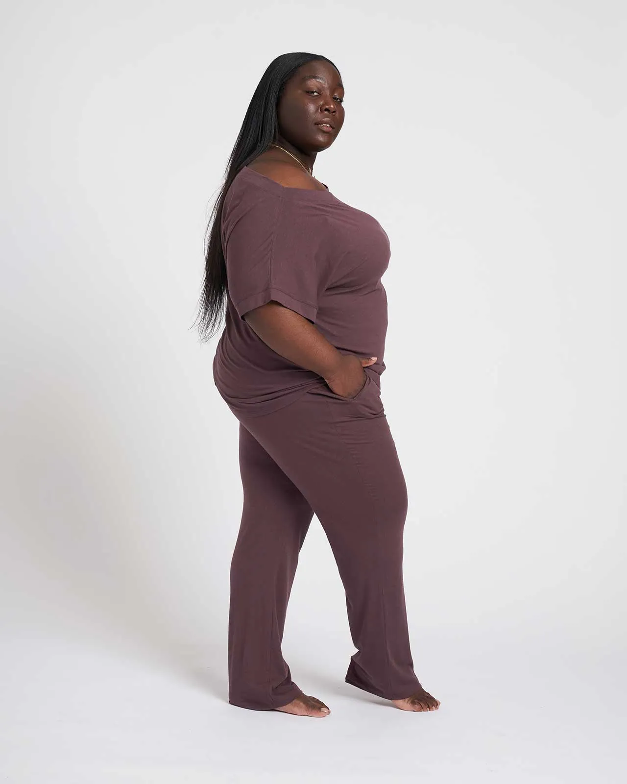 Dolci Short Sleeve Top - Chestnut sold by Universal Standard product image thumbnail 2