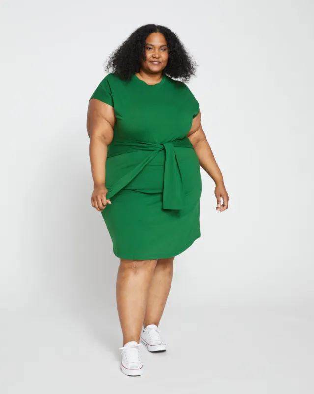 Classic Jersey Tie Dress - Jardin sold by Universal Standard