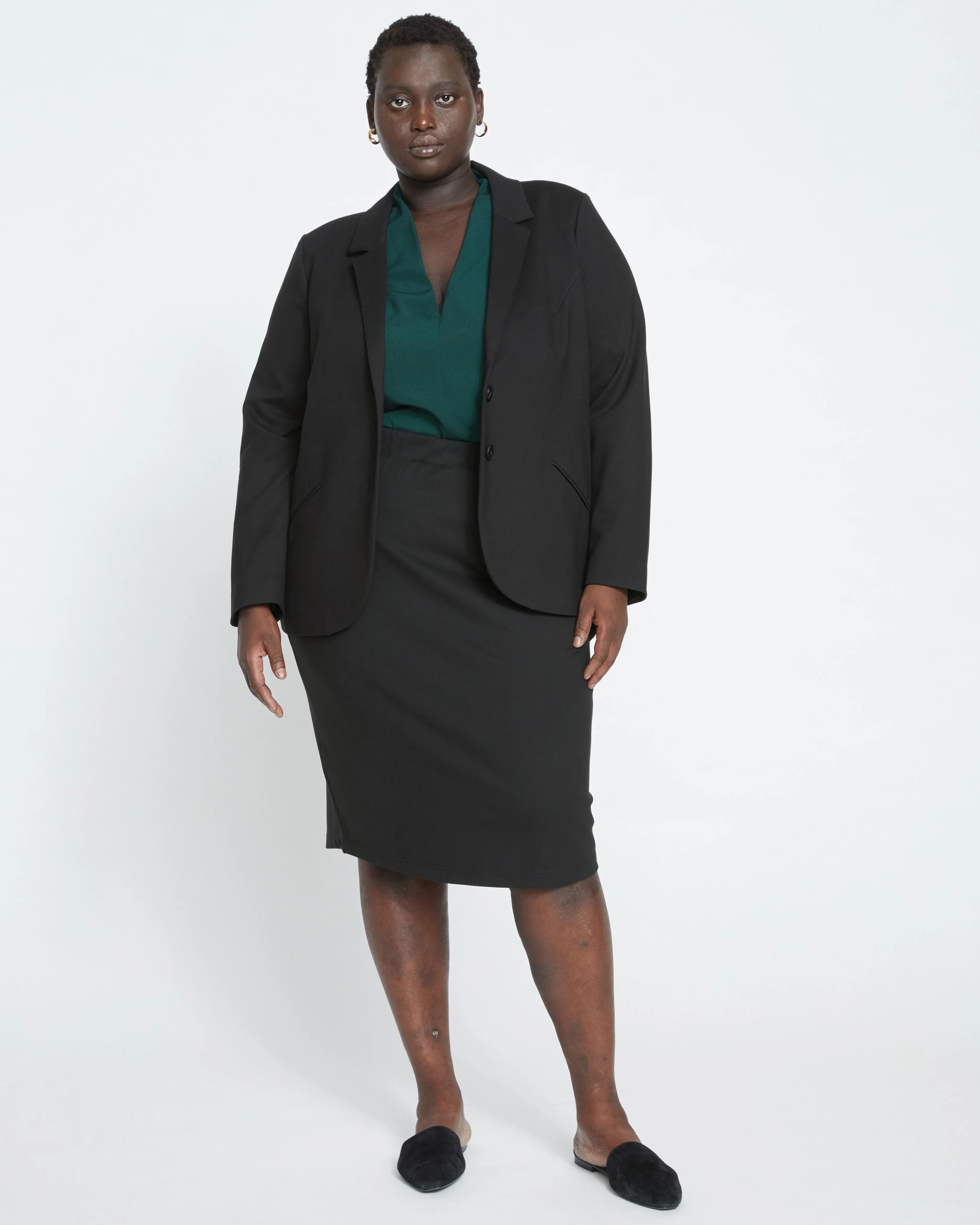 Danube Ponte Skirt - Black sold by Universal Standard product image thumbnail 2