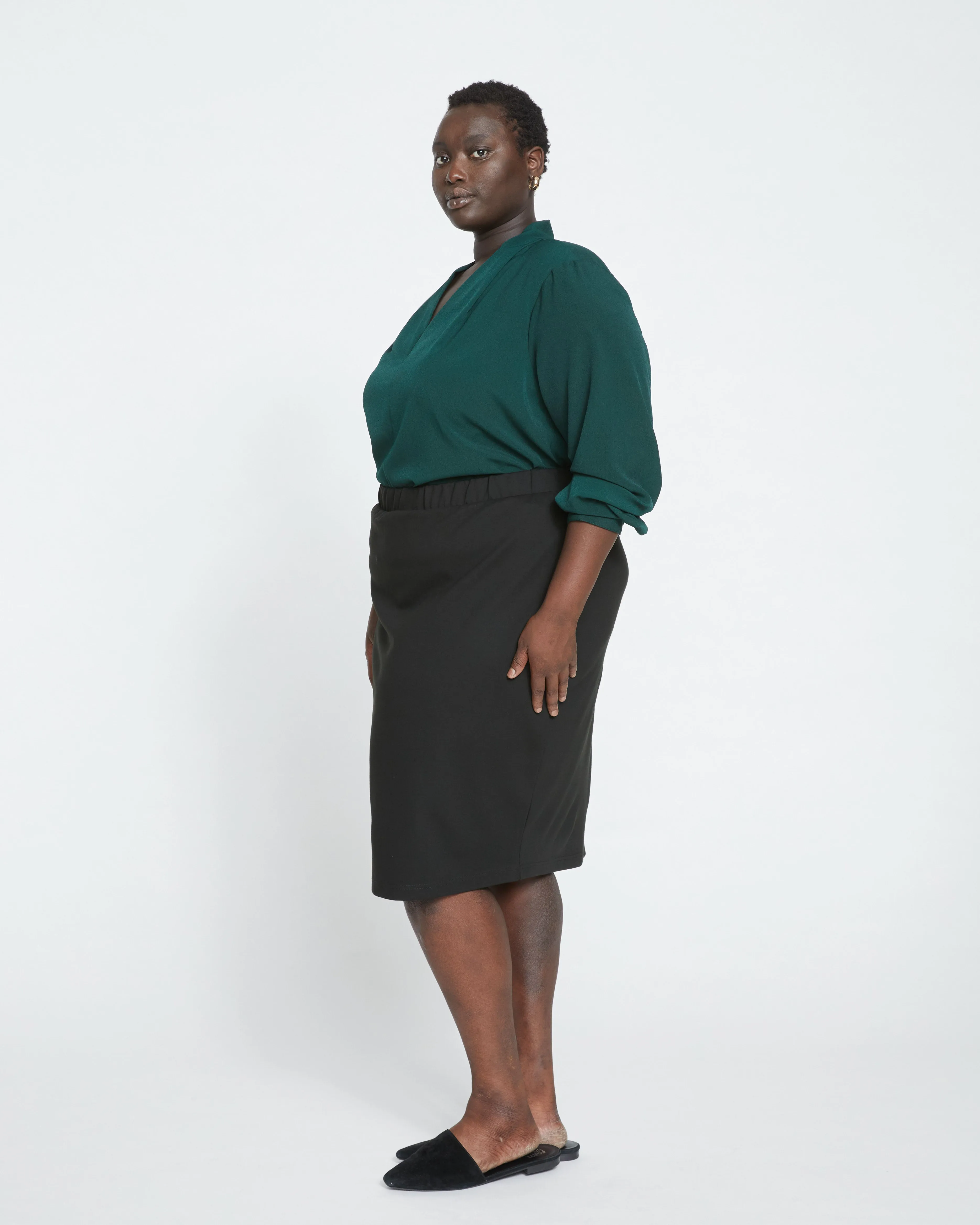 Danube Ponte Skirt - Black sold by Universal Standard product image thumbnail 3