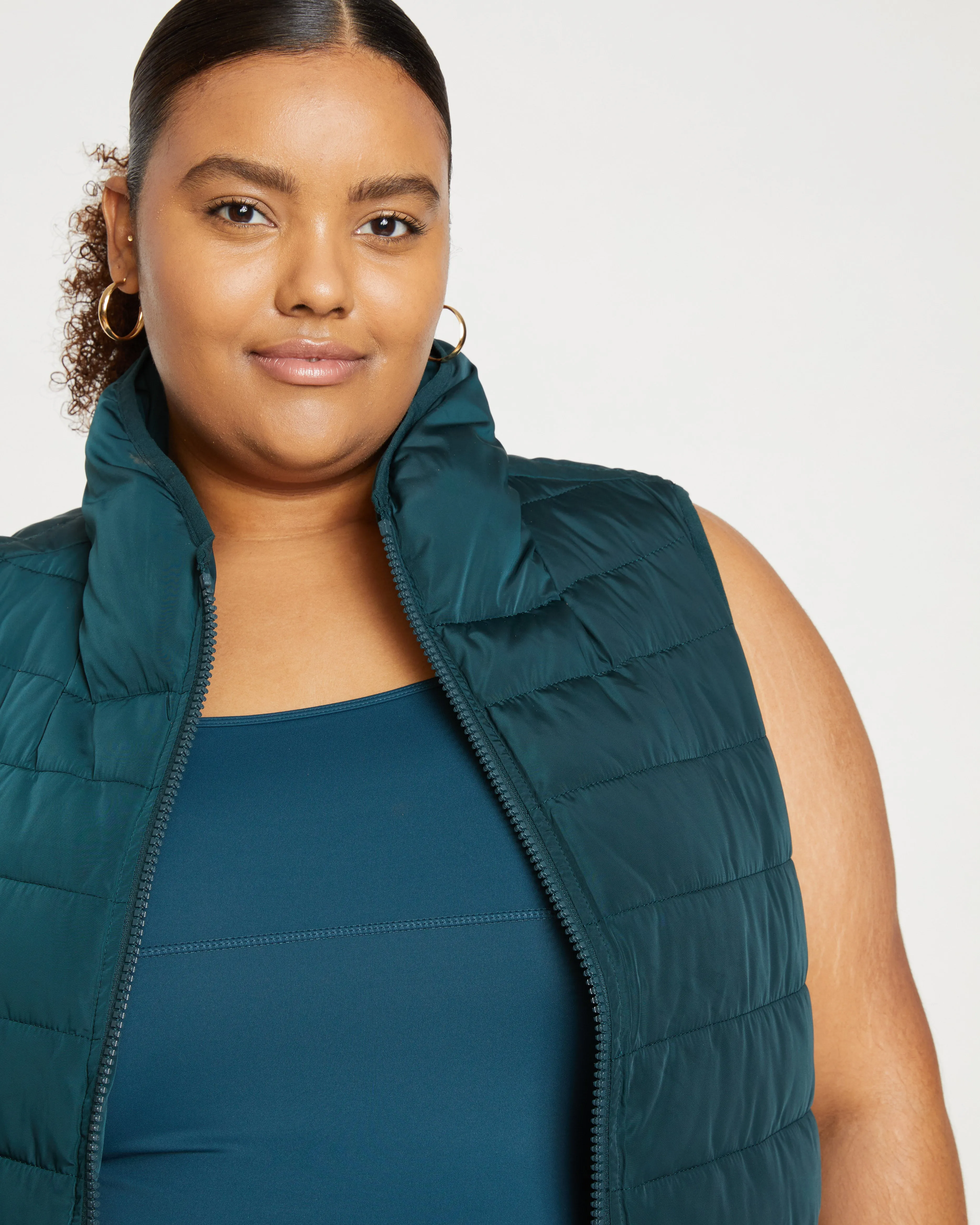 Comfort Panel Sport Puffer Vest - Deep Sea sold by Universal Standard product image thumbnail 2