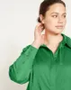 Elbe Popover Stretch Poplin Shirt Classic Fit - Kelly Green sold by Universal Standard