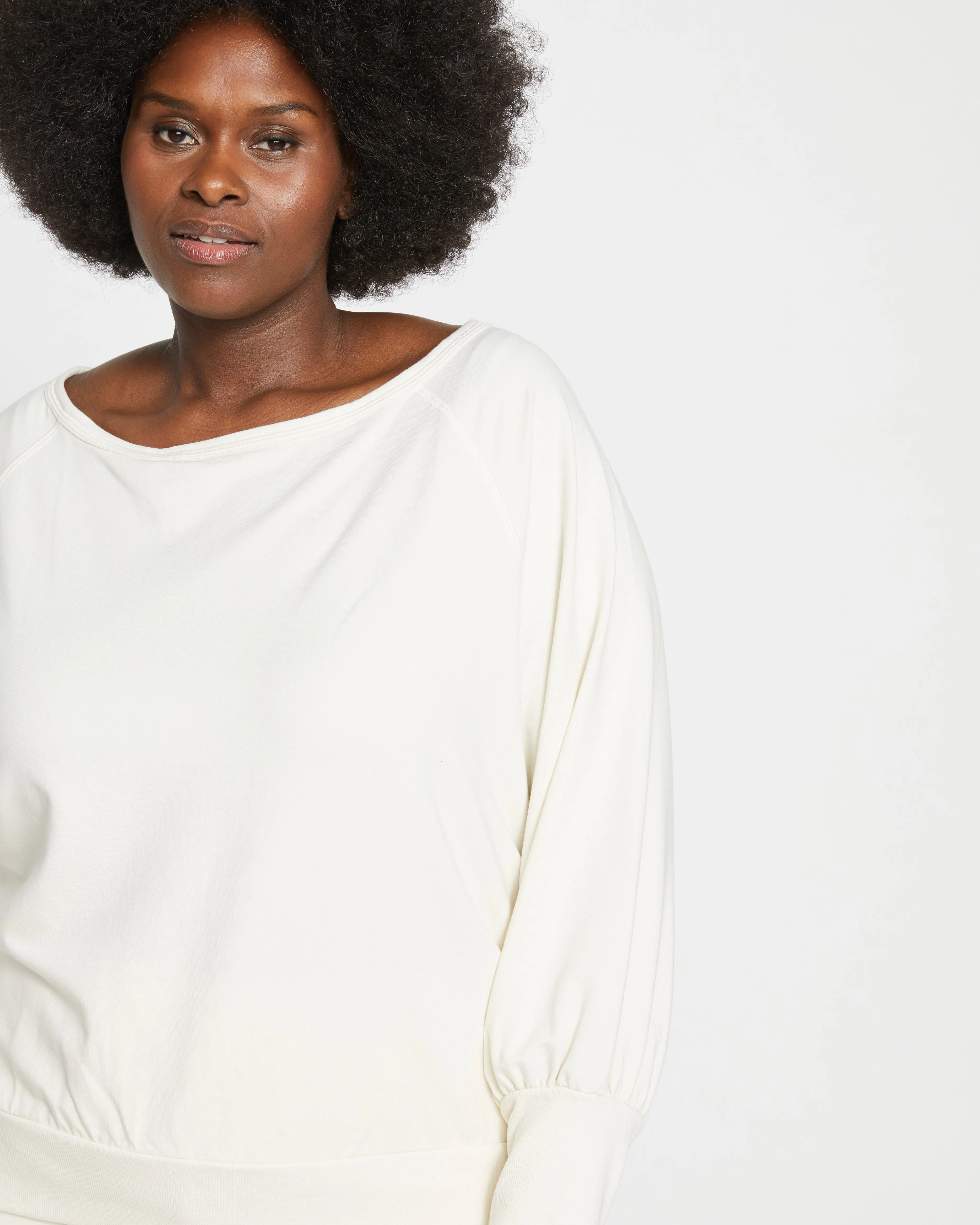 Super Soft Terry Scoop Sweatshirt - Vapor sold by Universal Standard