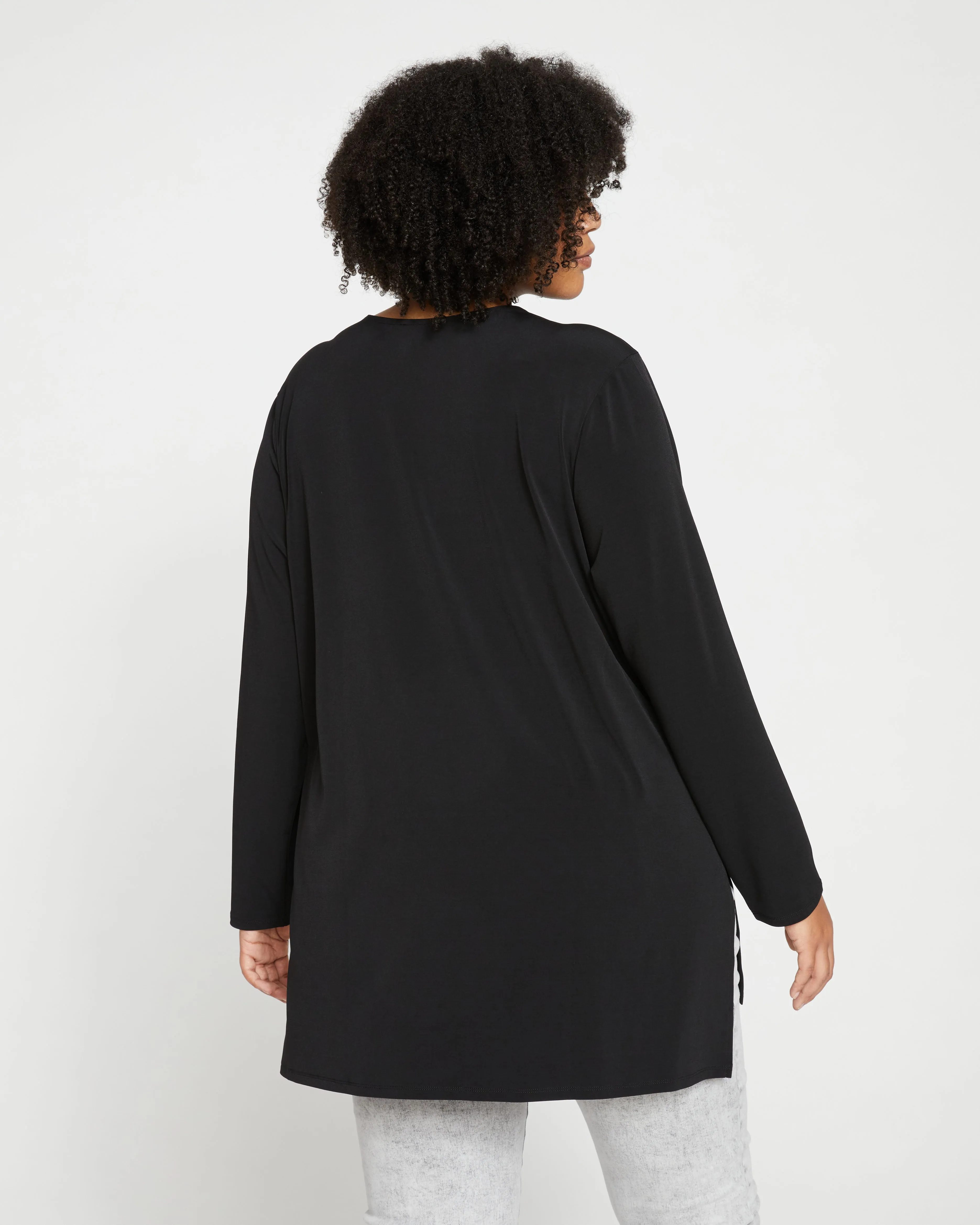 Velvety-Cool Jersey Column Tunic - Black sold by Universal Standard product image thumbnail 4