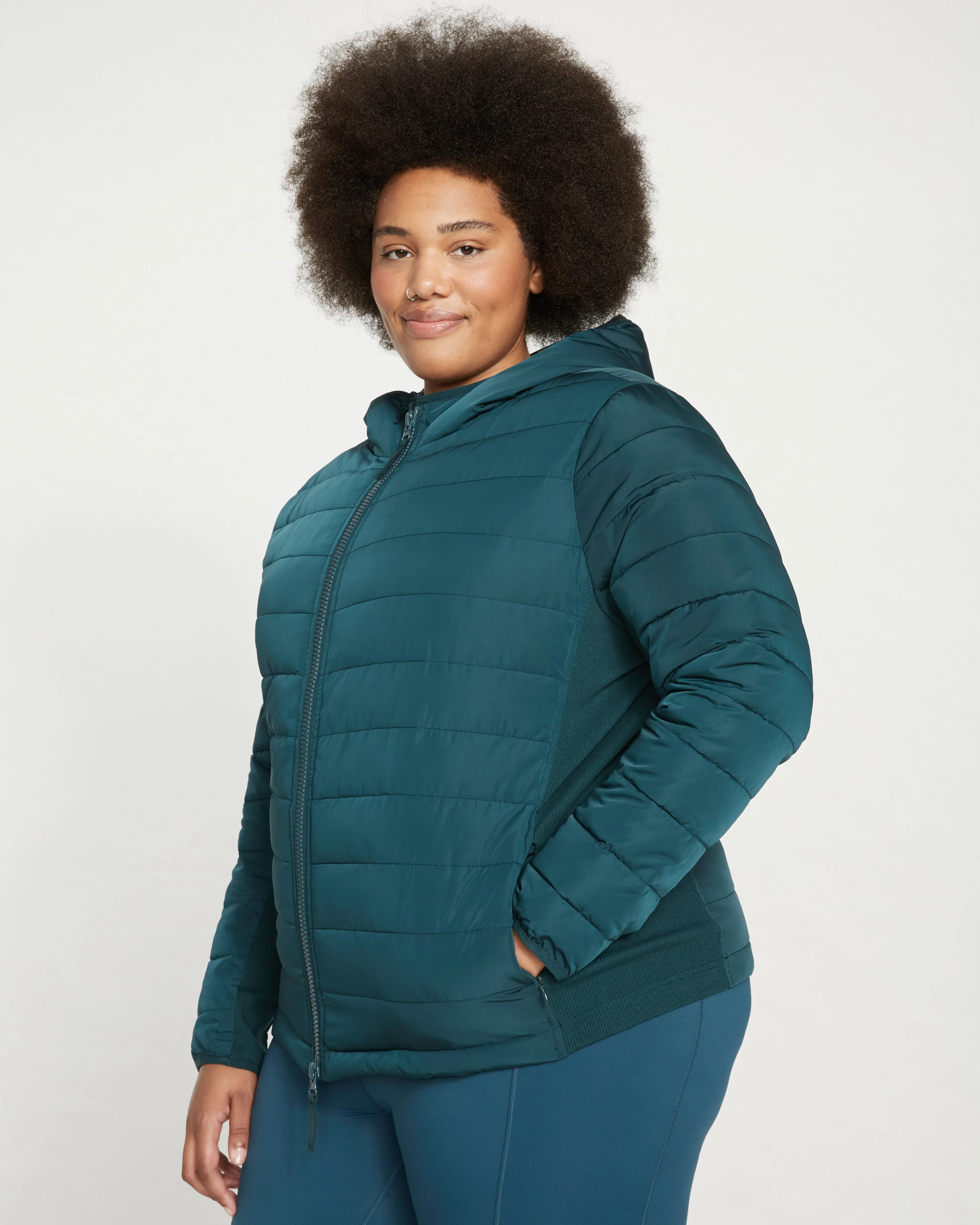 Comfort Panel Light Down Jacket - Deep Sea sold by Universal Standard product image thumbnail 3