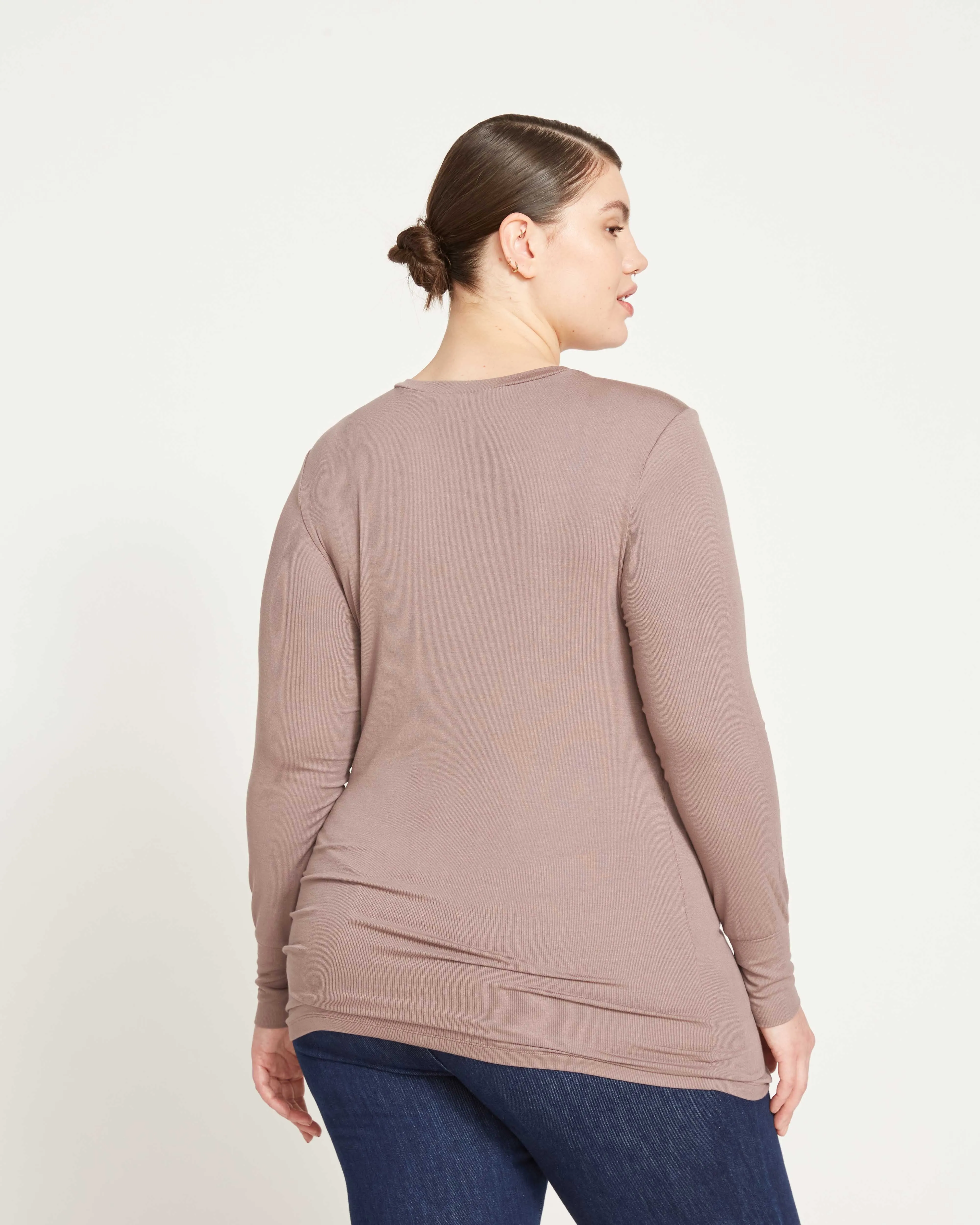 Foundation Long Sleeve V-Neck Tee - Nutmeg sold by Universal Standard product image thumbnail 5