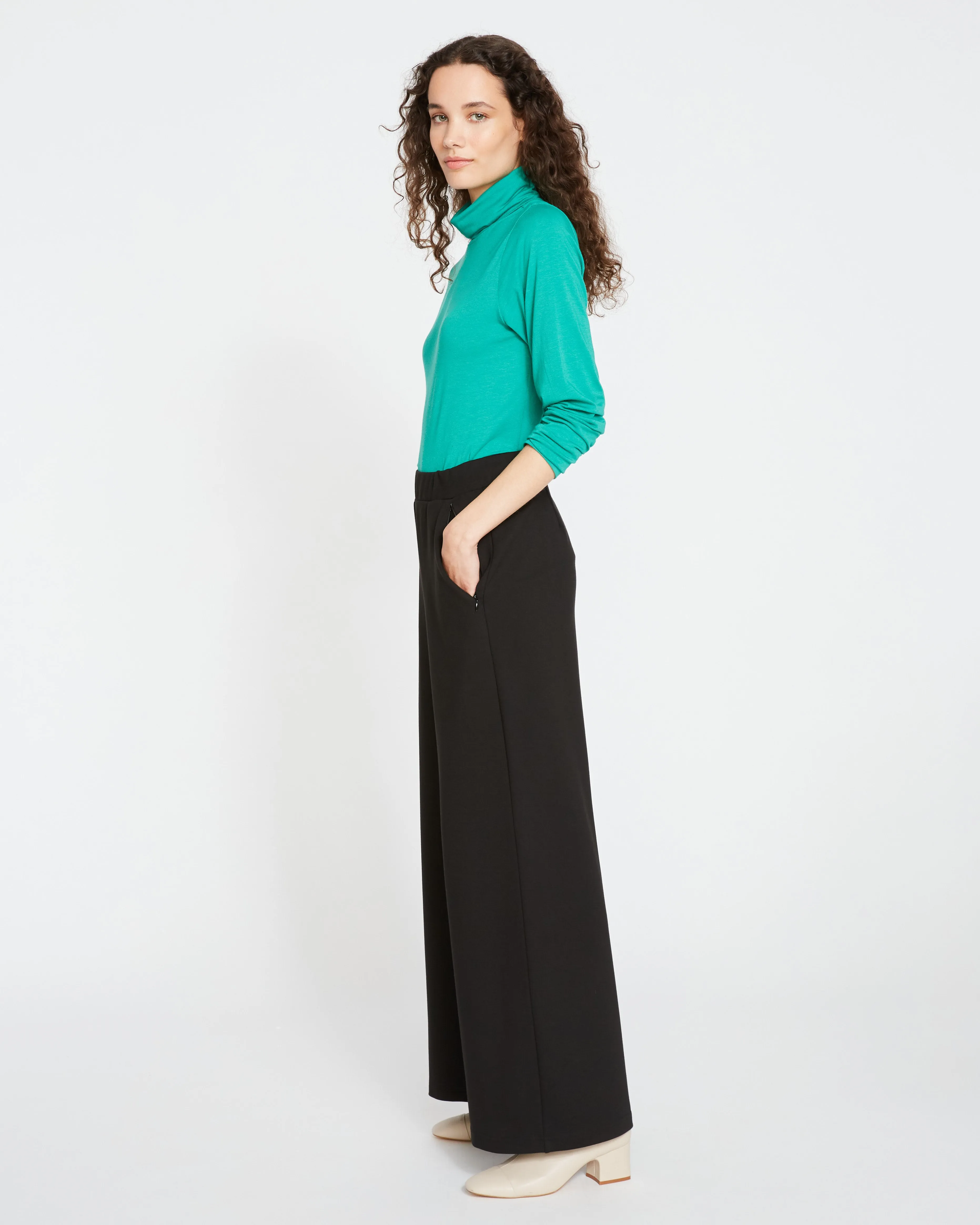 Stephanie Wide Leg Ponte Pants - Black sold by Universal Standard product image thumbnail 2