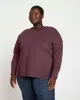 Classic Light Terry Open Side Sweatshirt - Faded Plum sold by Universal Standard