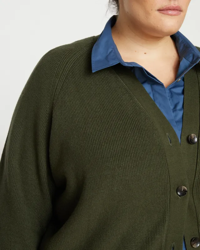 Better-Than-Wool Cardigan - Haricot Vert sold by Universal Standard