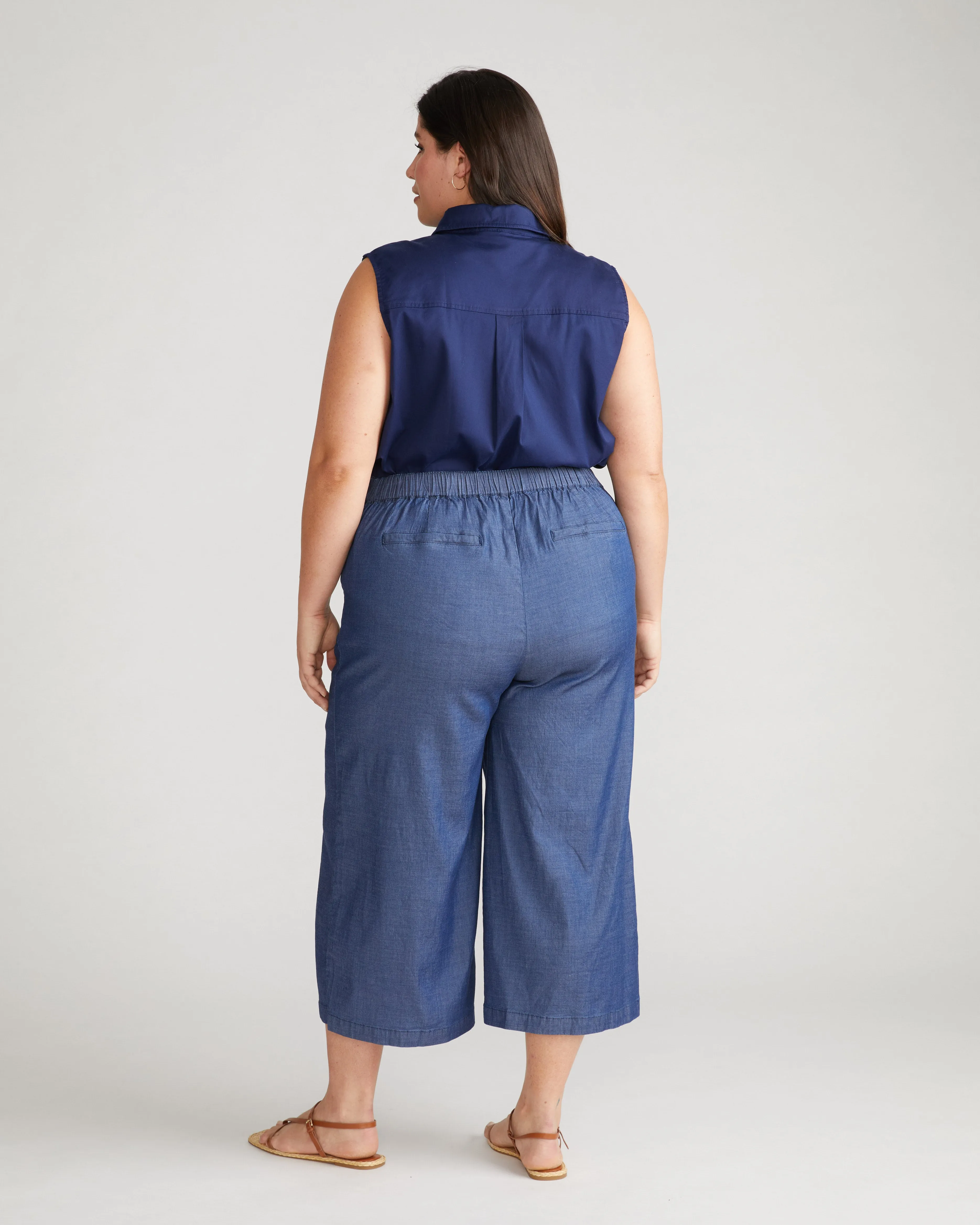 Perfect Tencel Chambray Culottes - Midnight Blue sold by Universal Standard product image thumbnail 3