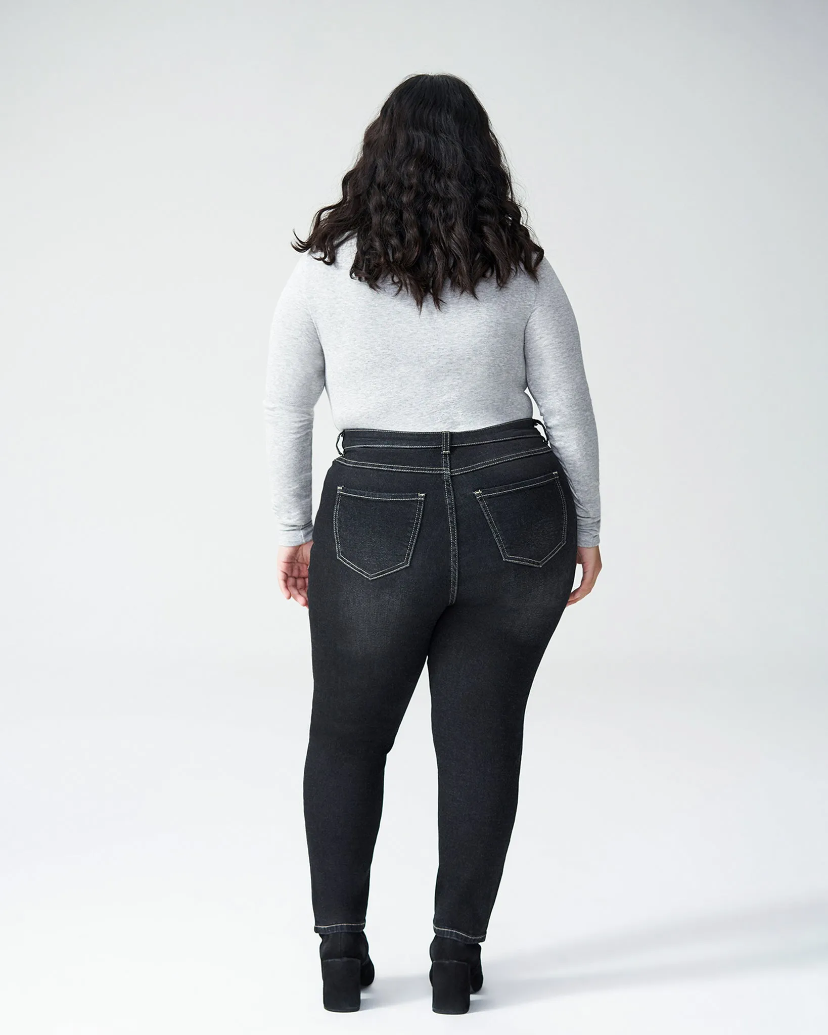 Seine High Rise Skinny Jeans Petite - Distressed Black sold by Universal Standard product image thumbnail 3