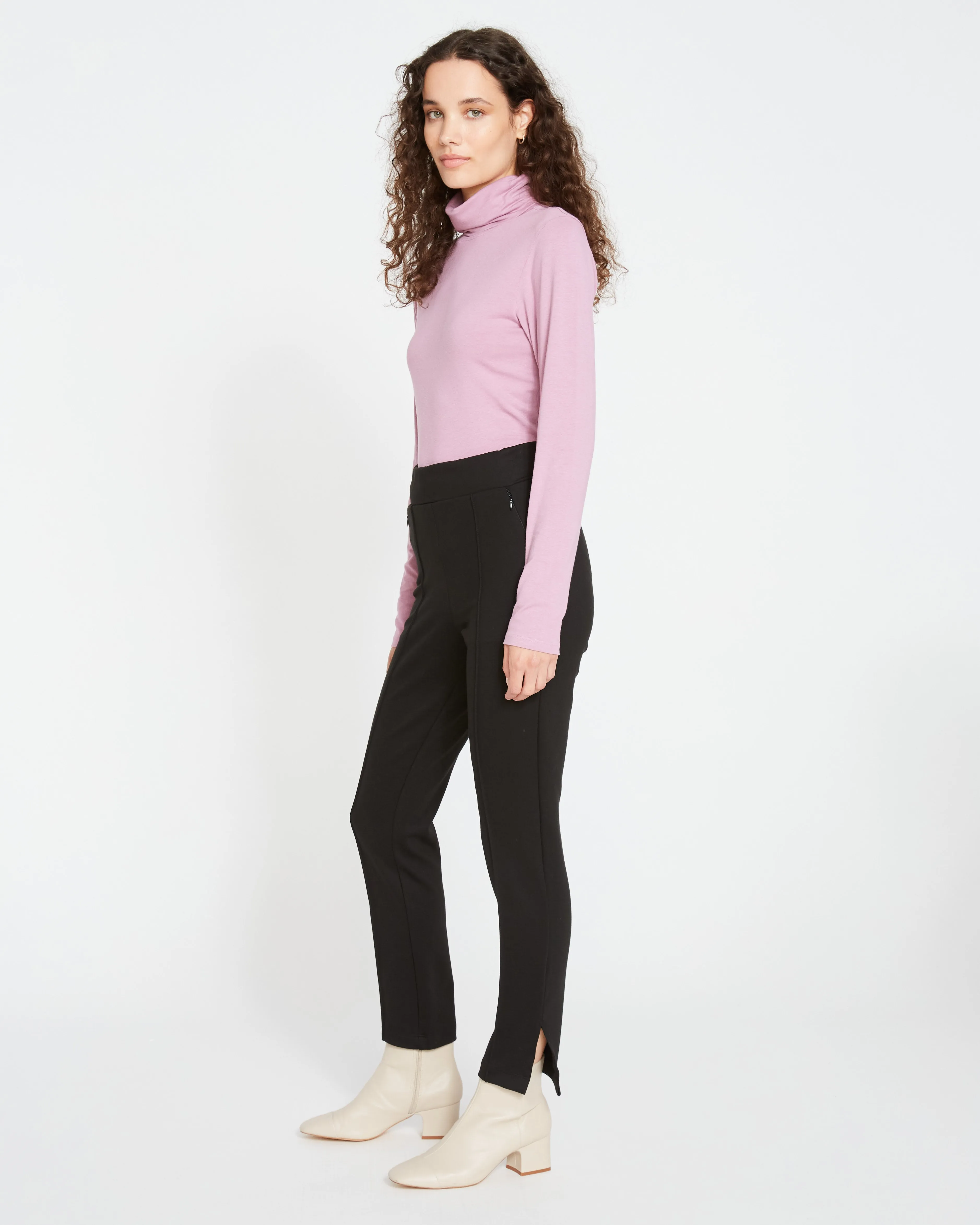 Skinny Pintuck Ponte Pants 28 Inch - Black sold by Universal Standard product image thumbnail 2