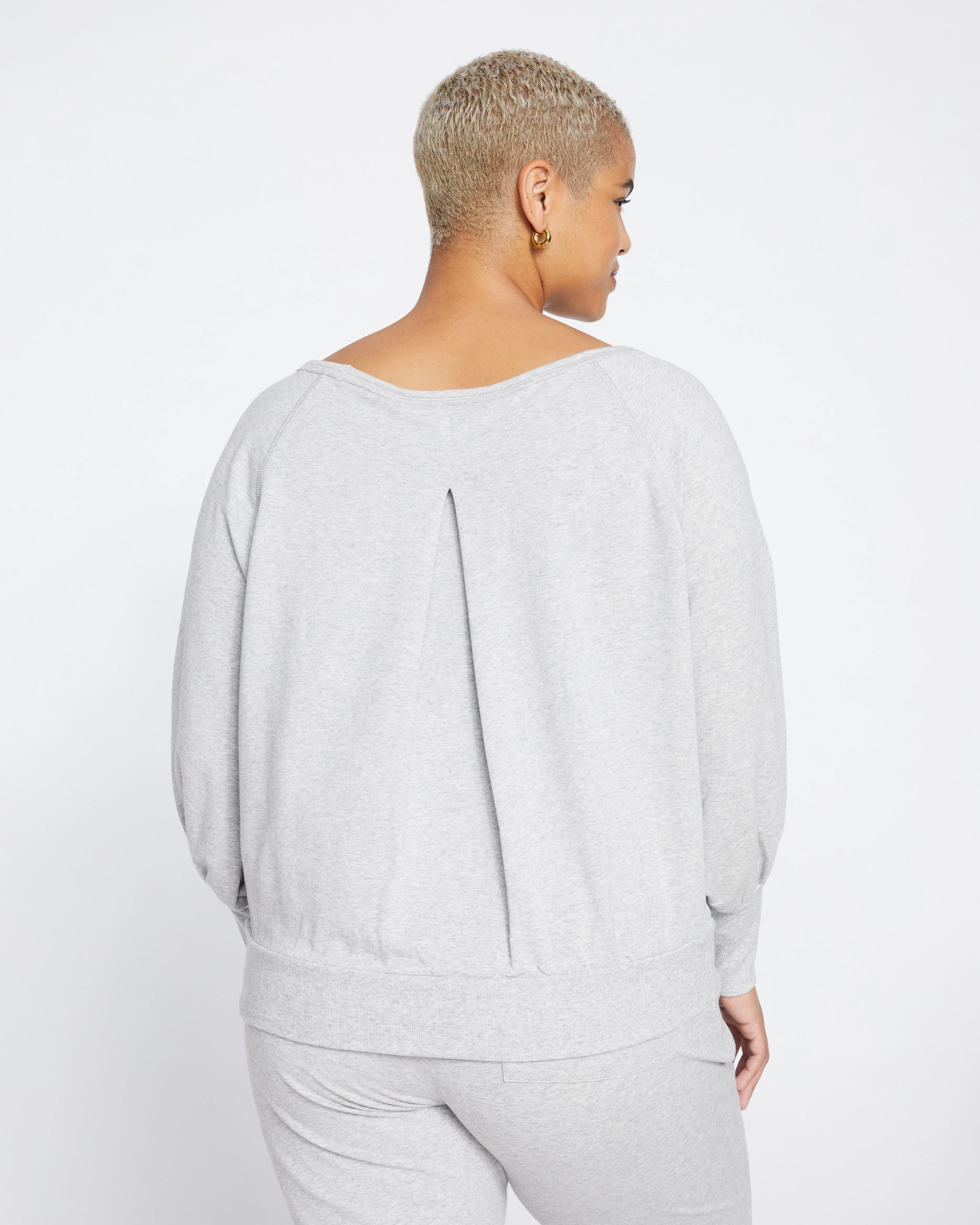Super Soft Terry Scoop Sweatshirt - Heather Grey sold by Universal Standard product image thumbnail 4