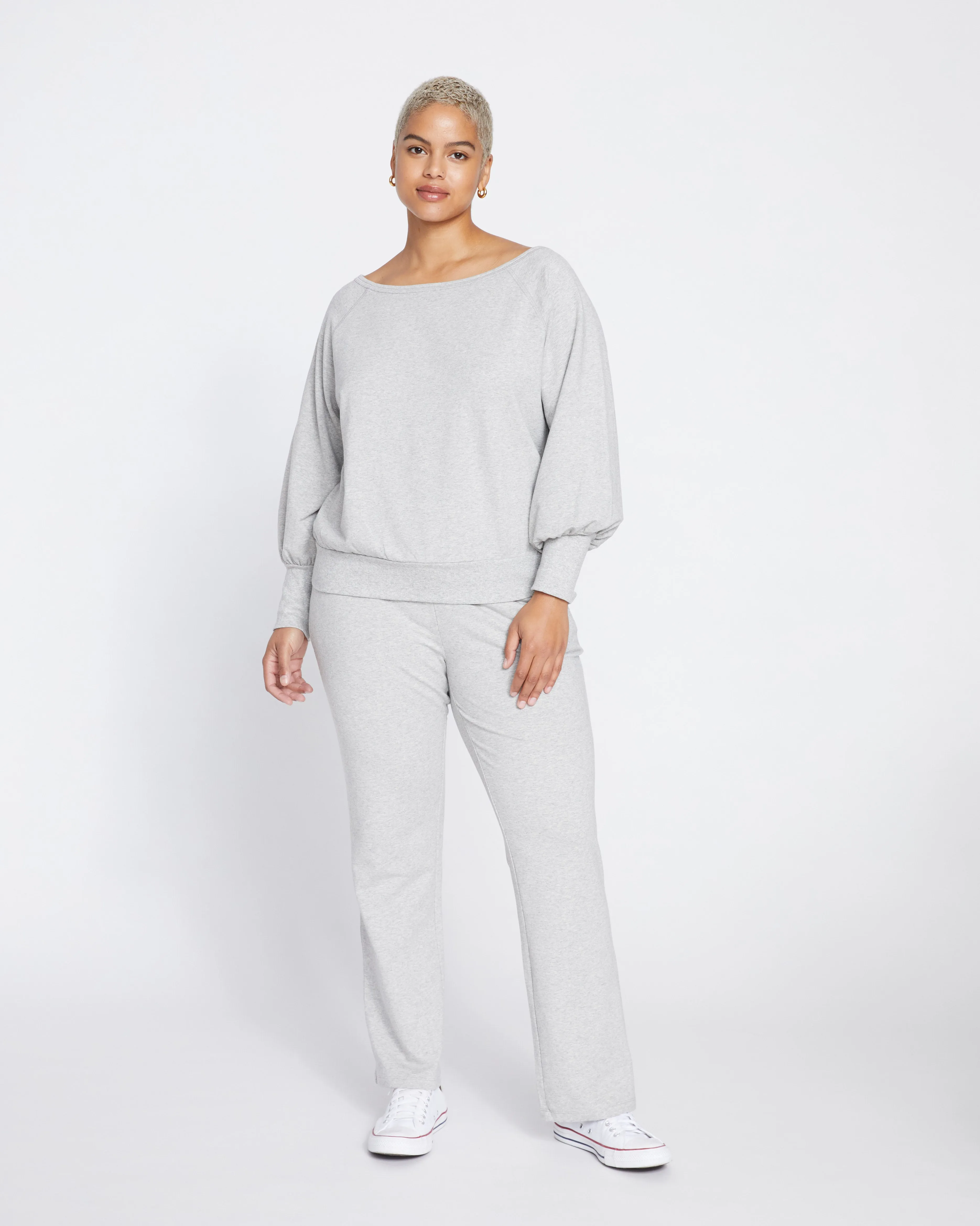Super Soft Terry Scoop Sweatshirt - Heather Grey sold by Universal Standard product image thumbnail 2
