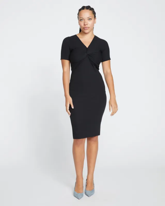 Twist Knit Dress - Black sold by Universal Standard